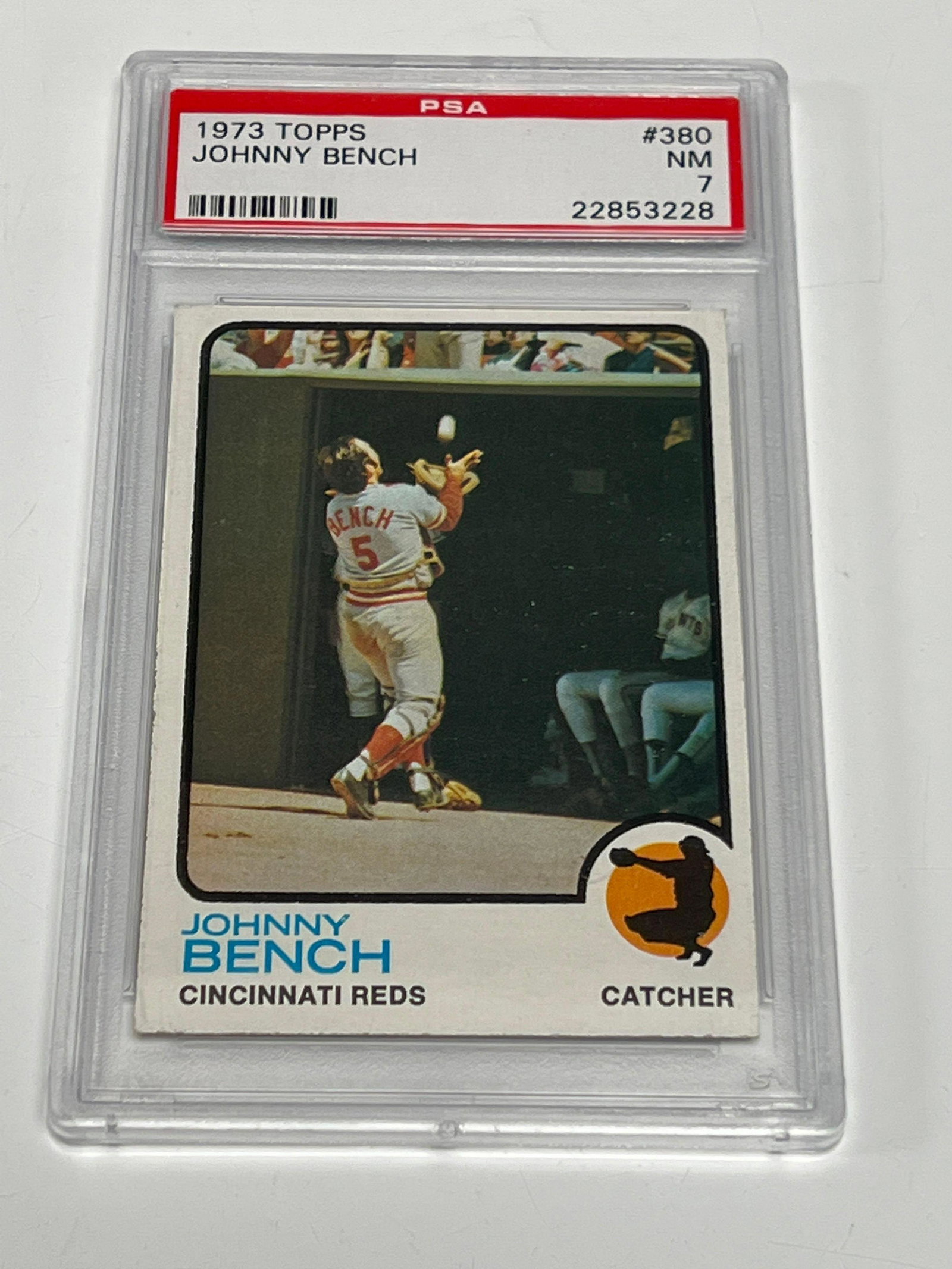 1973 Topps #380 Johnny Bench PSA 7 (1 of 4)