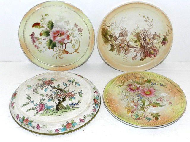 Four English Tea Pot Stands Carlton Ware: and others. See photos for details. All in age appropriate condition.