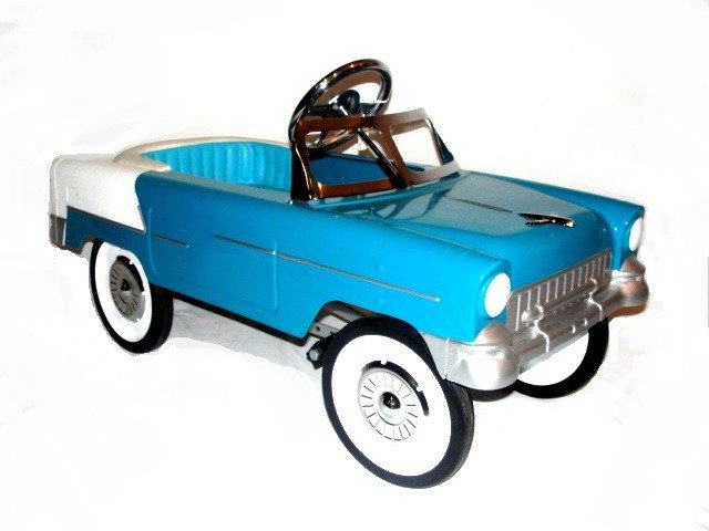 New 1955 Ford Metal Pedal Car: Condition very good, new floor sample no box.