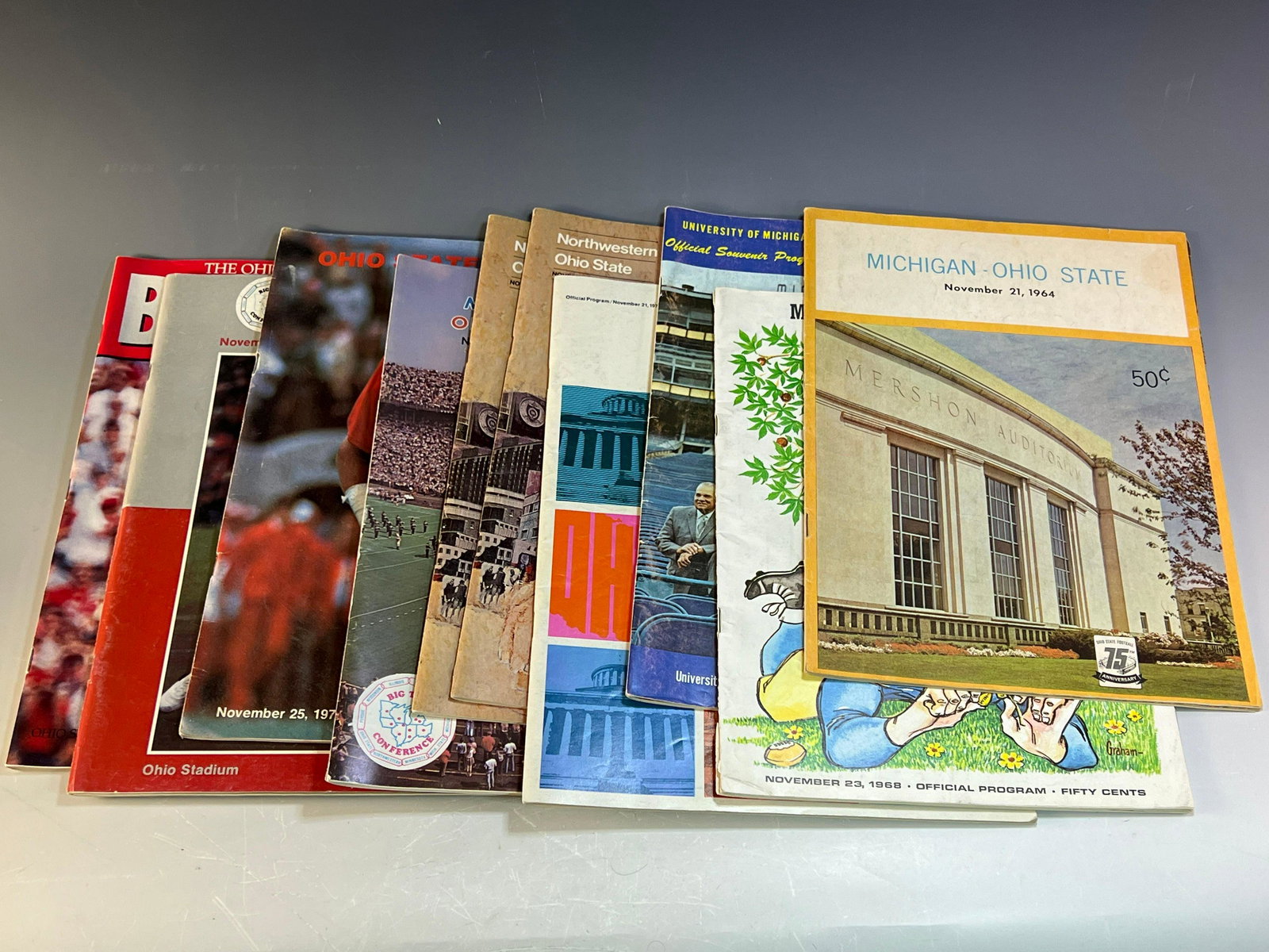 (10) Ohio State - Michigan Football Programs 1964-1986 (1 of 12)