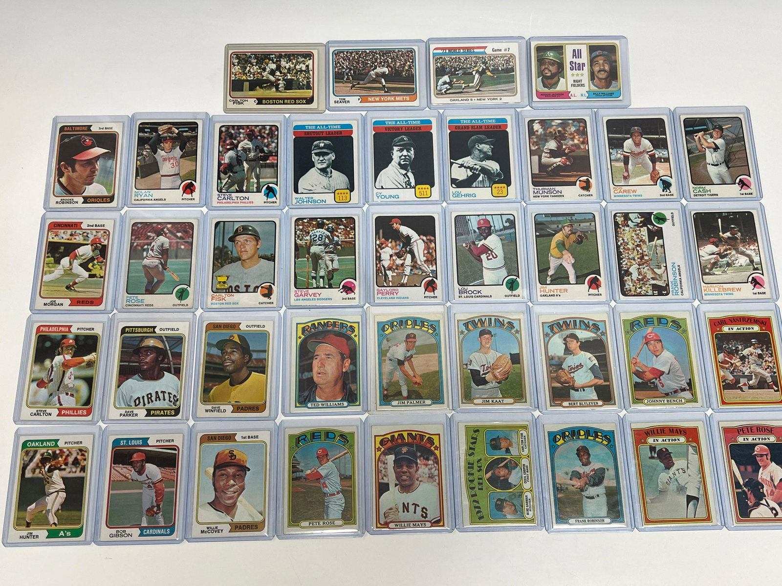 1972-74 Topps Baseball Lot of (40) HOFers and Superstars (1 of 8)