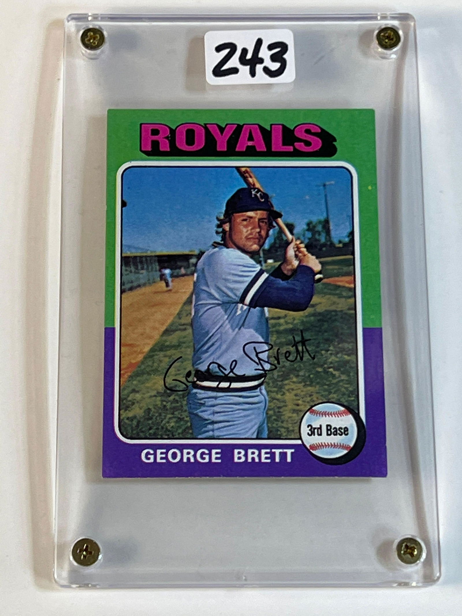 1975 Topps Mini #228 George Brett Rookie Card (1 of 7)