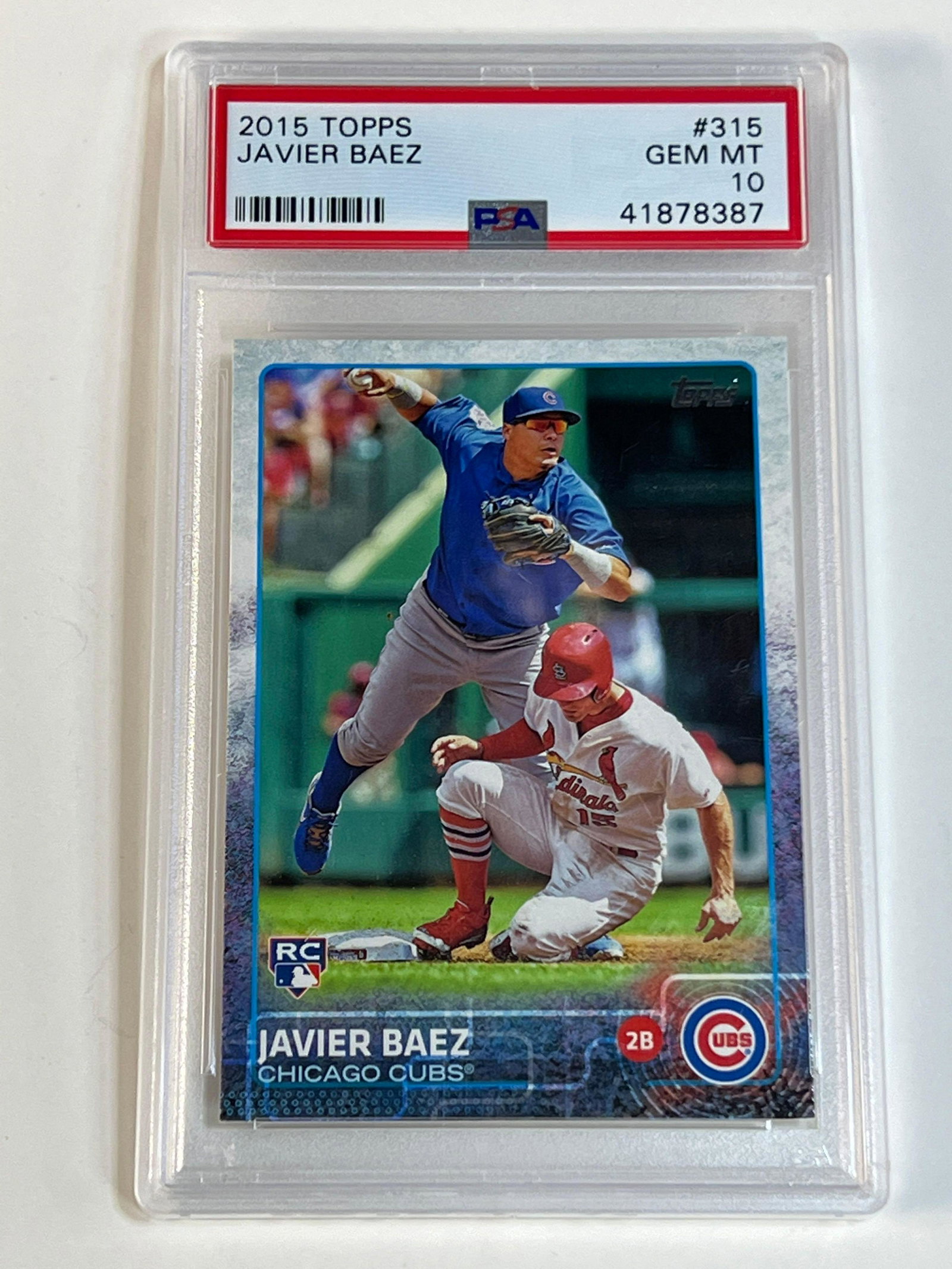 2015 Topps #315 Javier Baez Rookie Card PSA 10 (1 of 6)