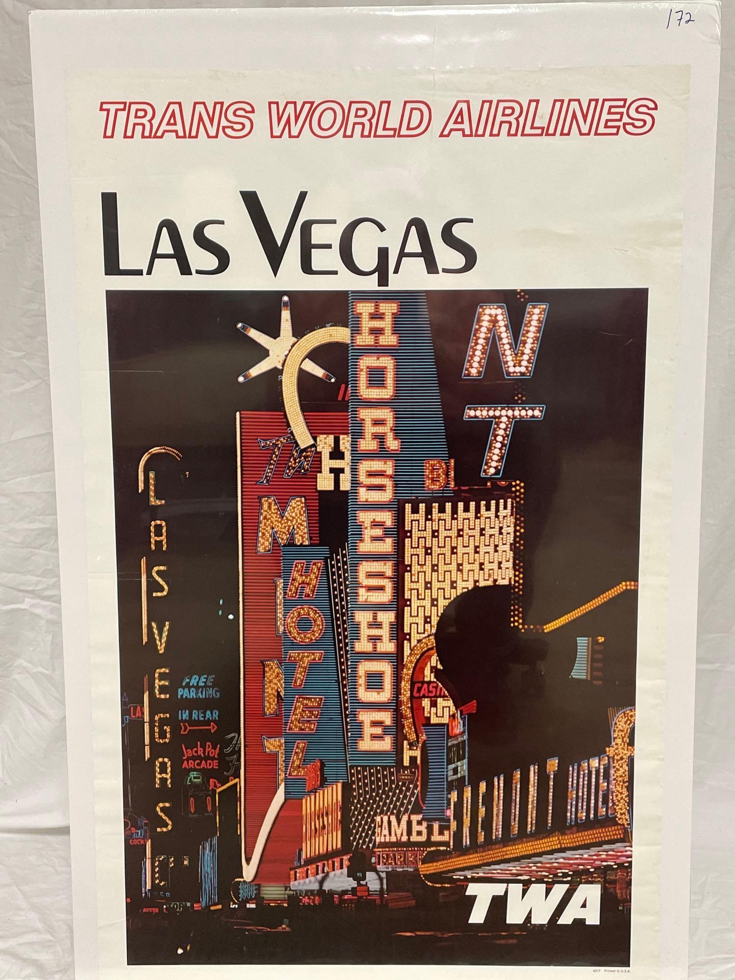 Nevada - TWA Las Vegas travel poster: 1965, 25x40, A condition