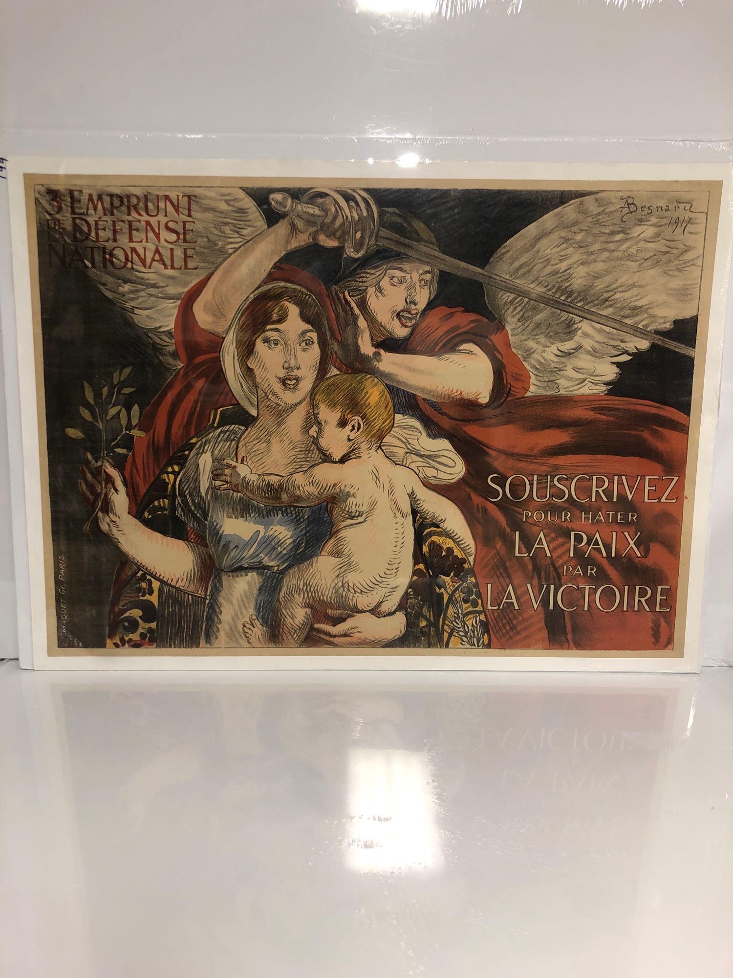 Emprunt - WWI poster: 1917, 45x33, France, A. Bernard art, A condition on linen