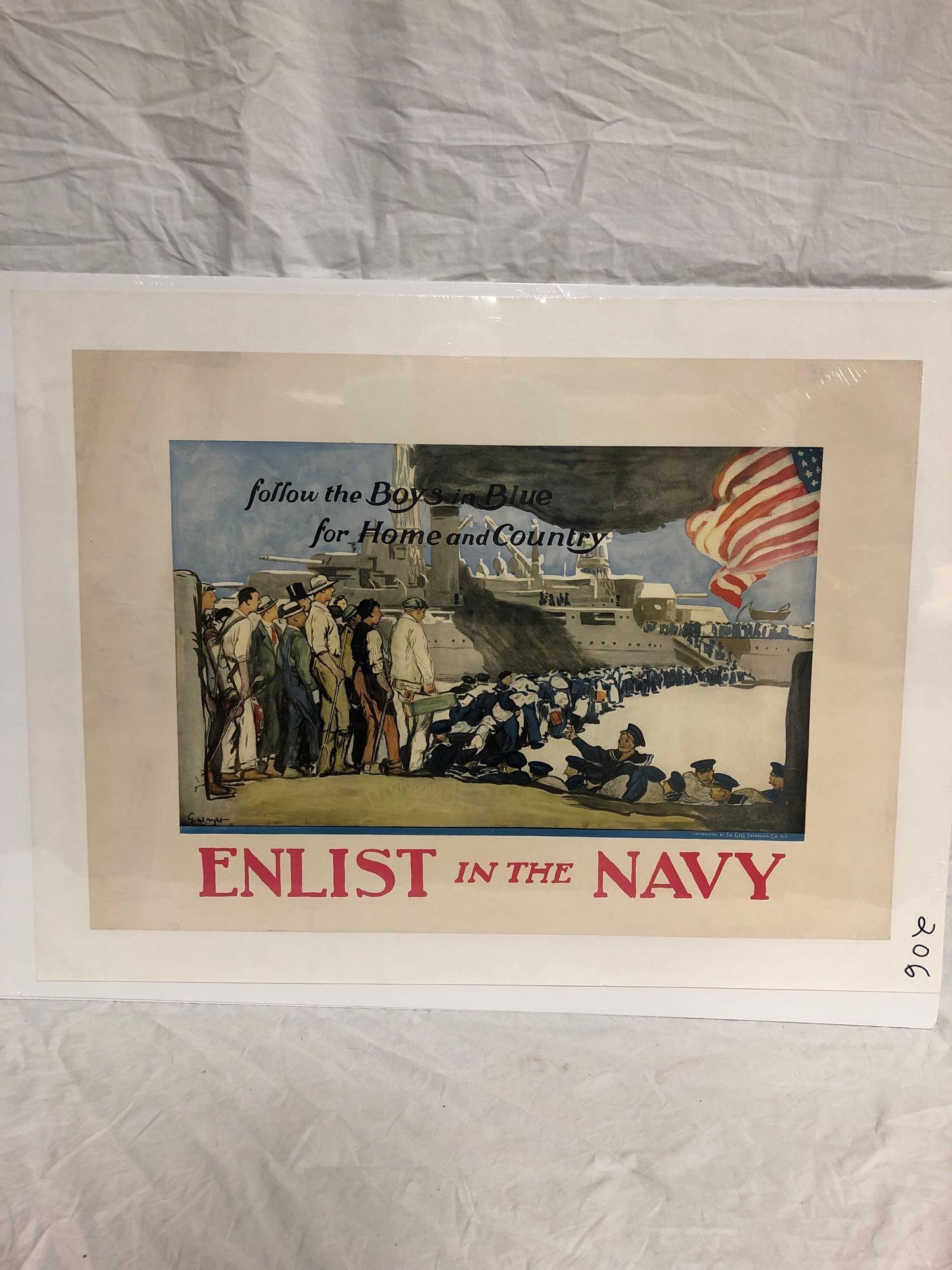 Enlist In the Navy - WWI poster (1 of 3)