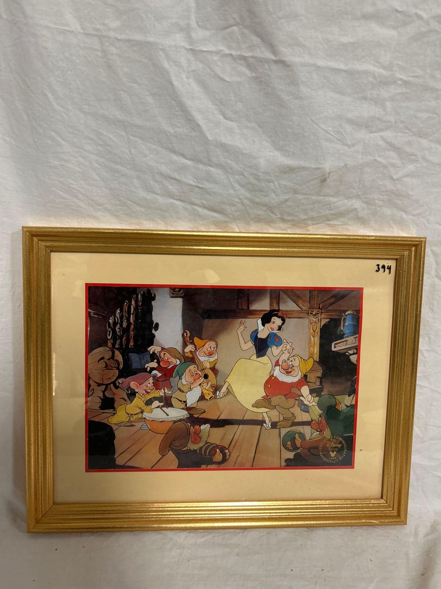 Snow White and the Seven Dwarfs - commemorative lithograph: 1994, 14x18, US, A condition in frame