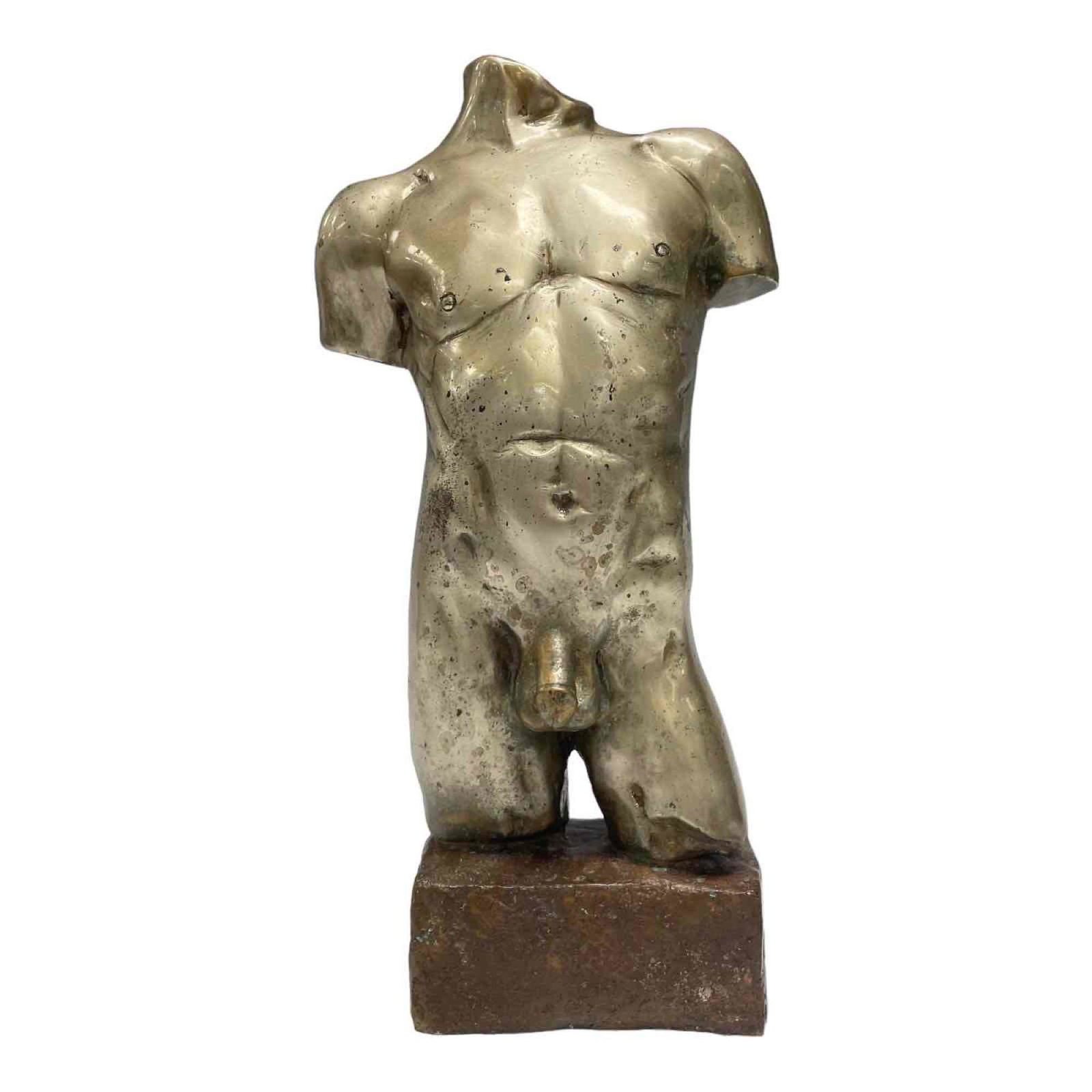 20th Century Modernist Bronze Sculpture of Male Torso (1 of 14)