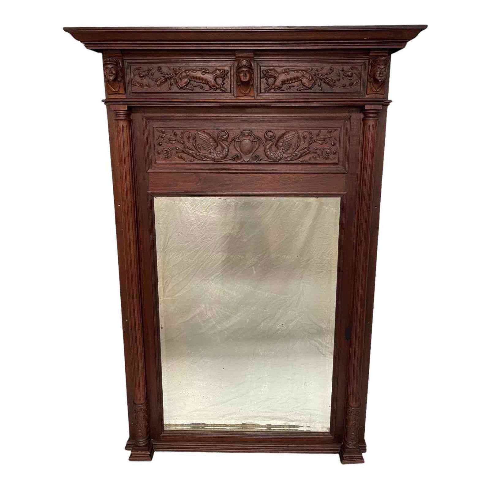 Highly Carved 19th Century Continental Mirror (1 of 20)