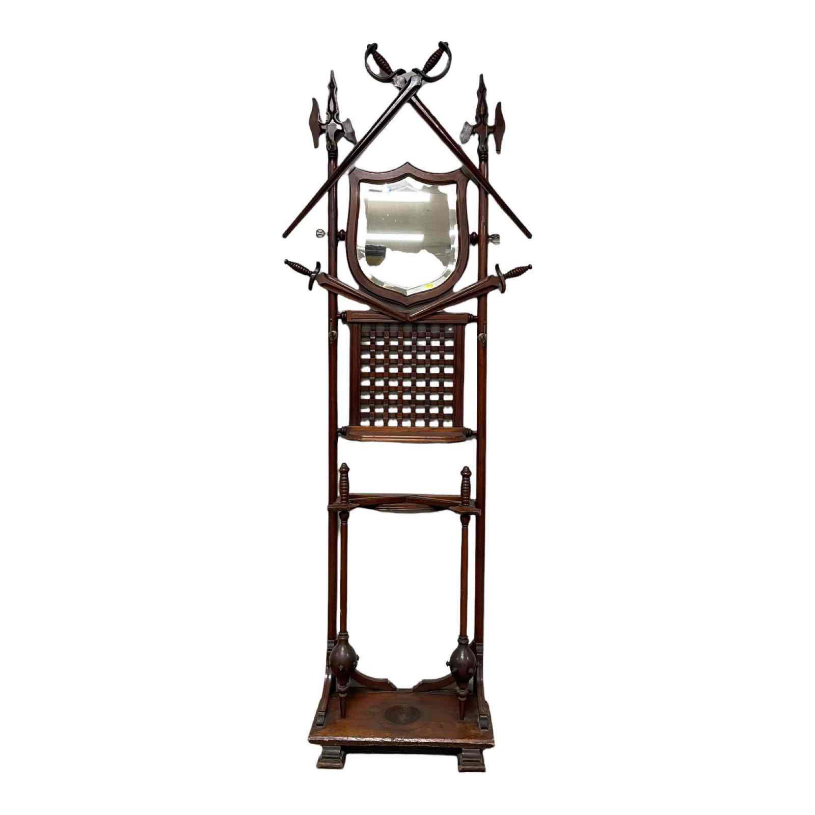 Skillful 19th Century Hall Tree with Primordial Weapons (1 of 20)