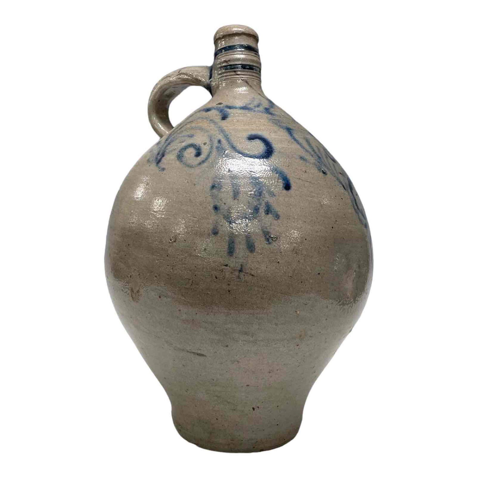 Very Fine Early Ink Dyed Stoneware 2 Gallon Jug (1 of 14)