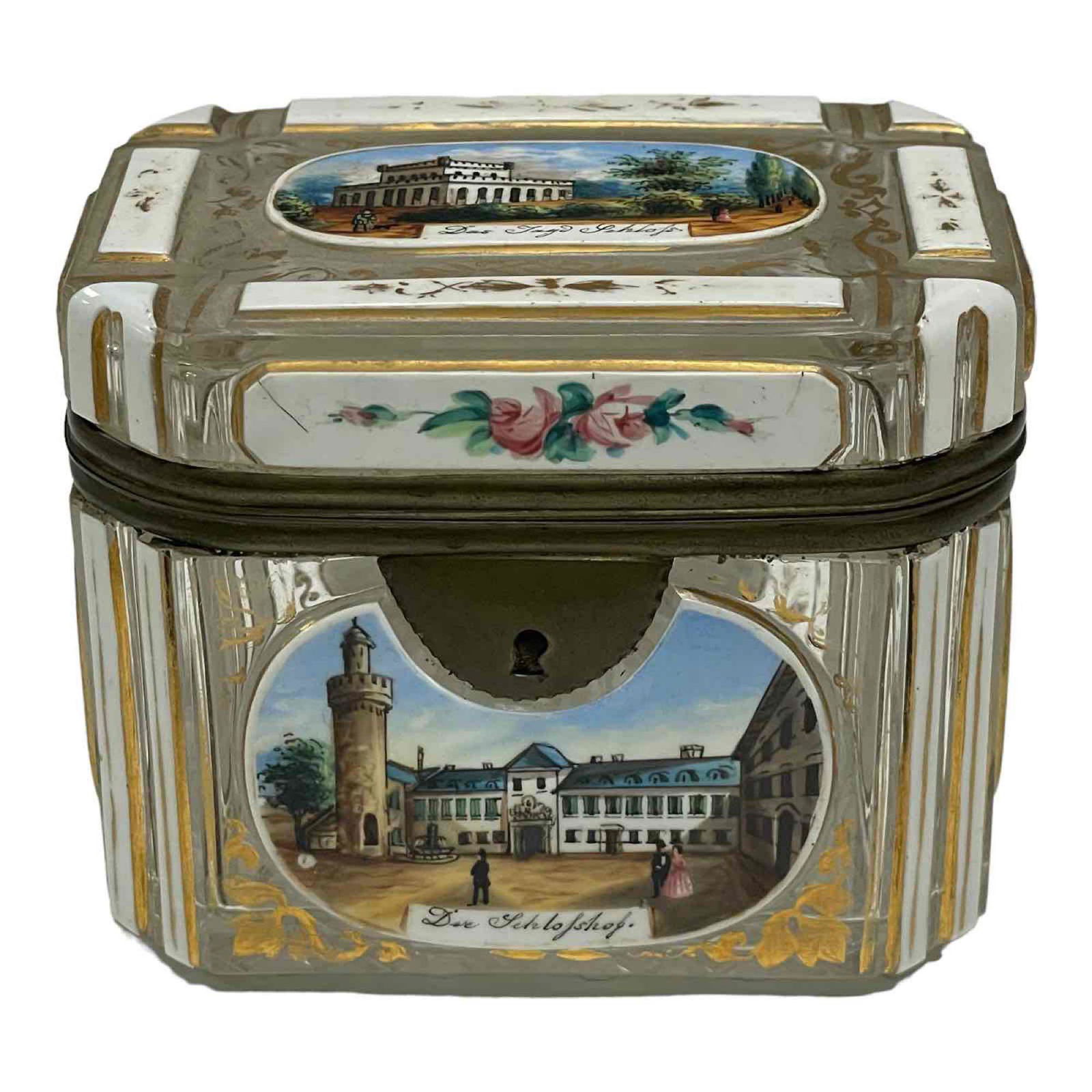 Moser Enamel and Gilt Glass Lidded Dresser Box (1 of 20)