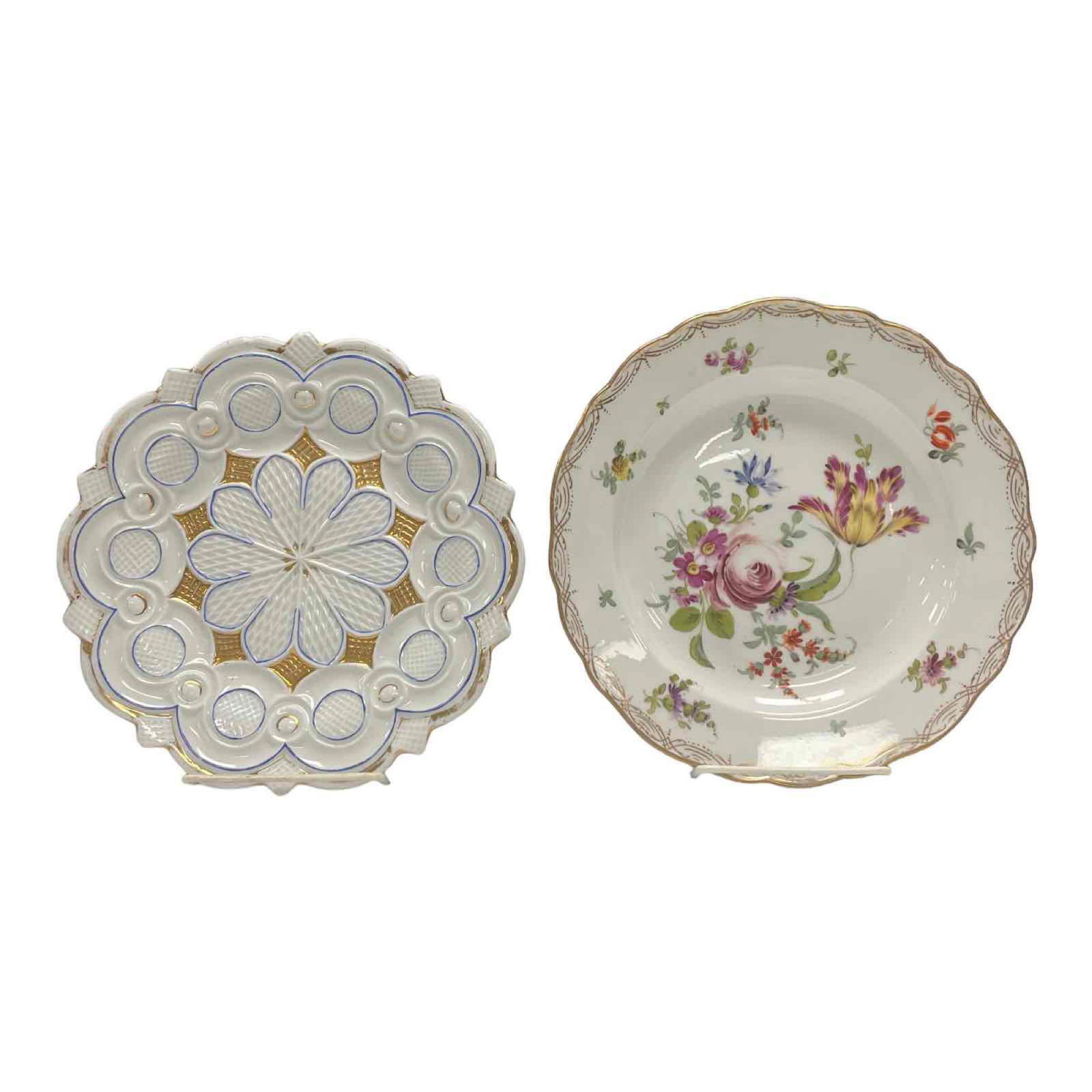 Two Antique German Meissen Porcelain Plates (1 of 18)