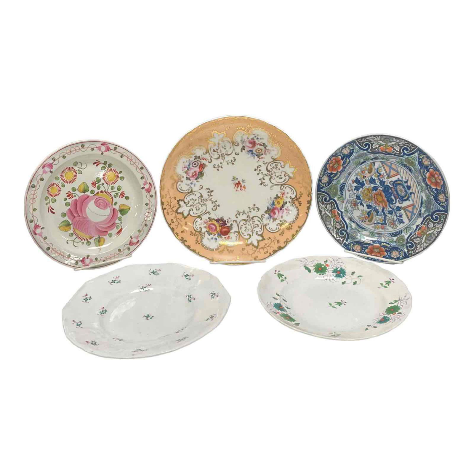 Group of Five 19th Century English Plates (1 of 20)