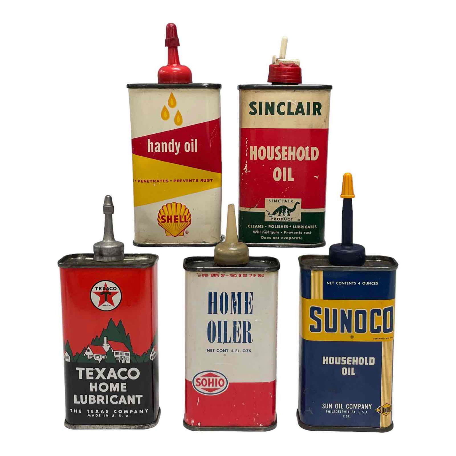 Collection of 5 Oil Advertising Cans (1 of 14)
