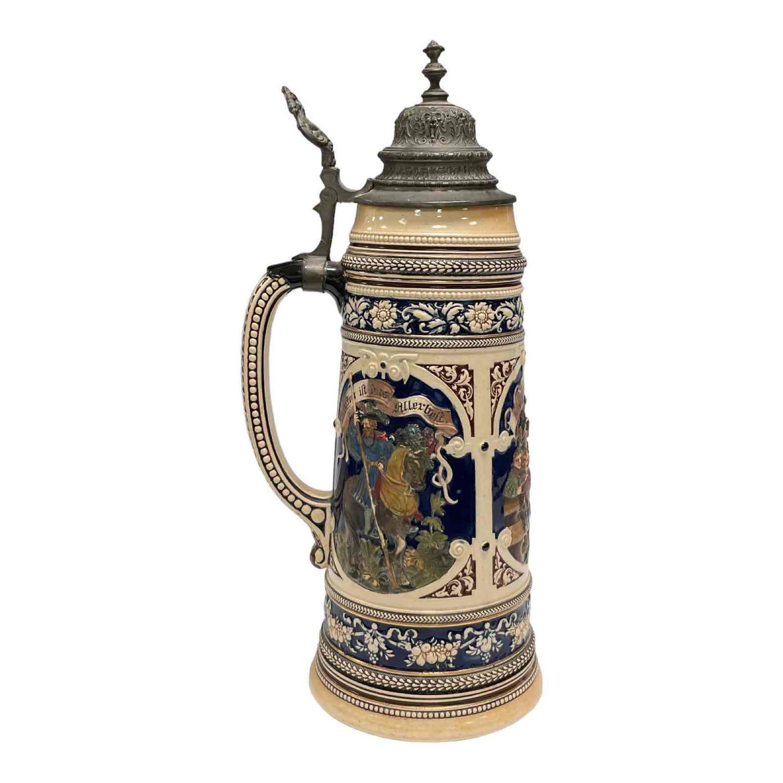 German Lidded Tankard Beer Stein (1 of 18)
