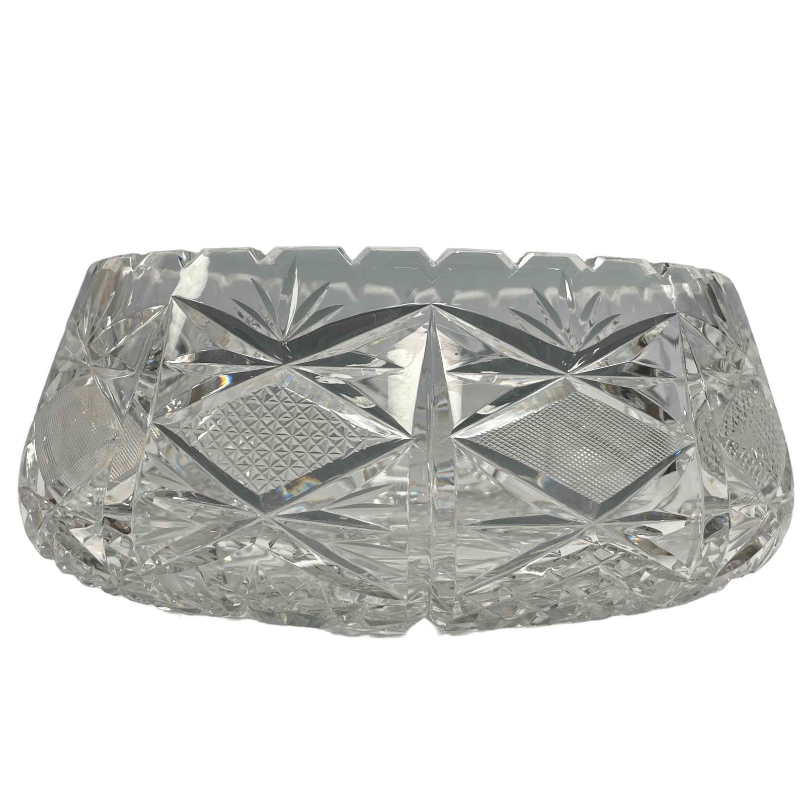 A Large Early 20th century Crystal Console Bowl (1 of 16)