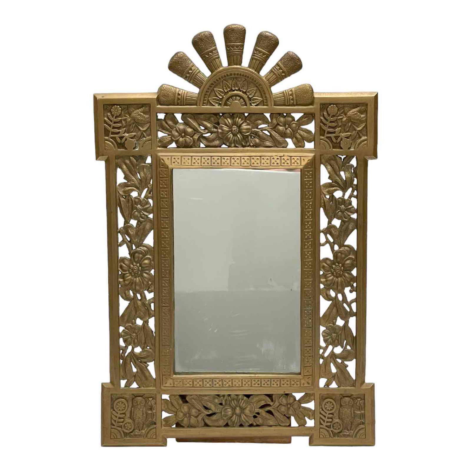 Fine Art Nouveau Bronze Mirror (1 of 14)