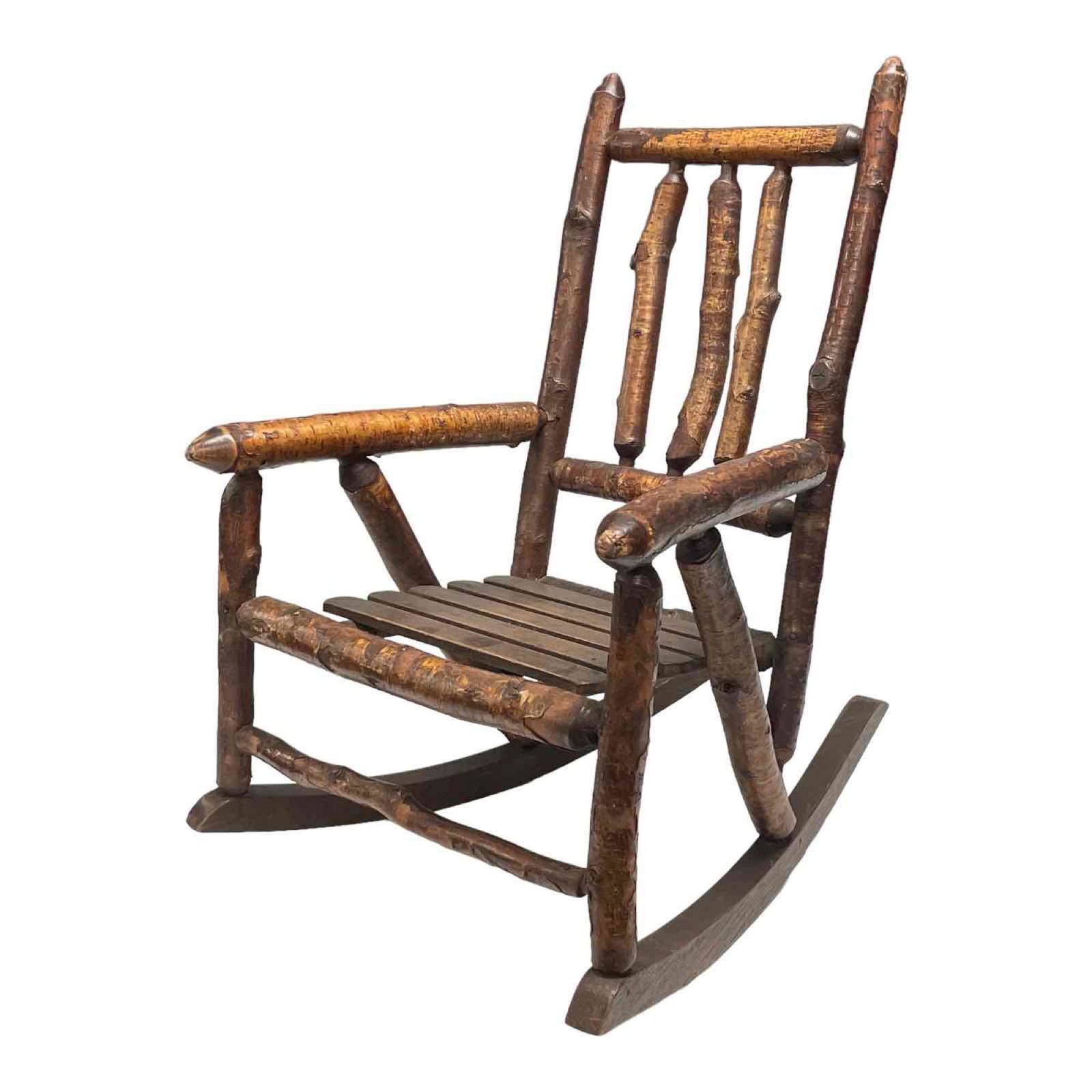 Miniature Childs Size Twig Rocking Chair (1 of 20)