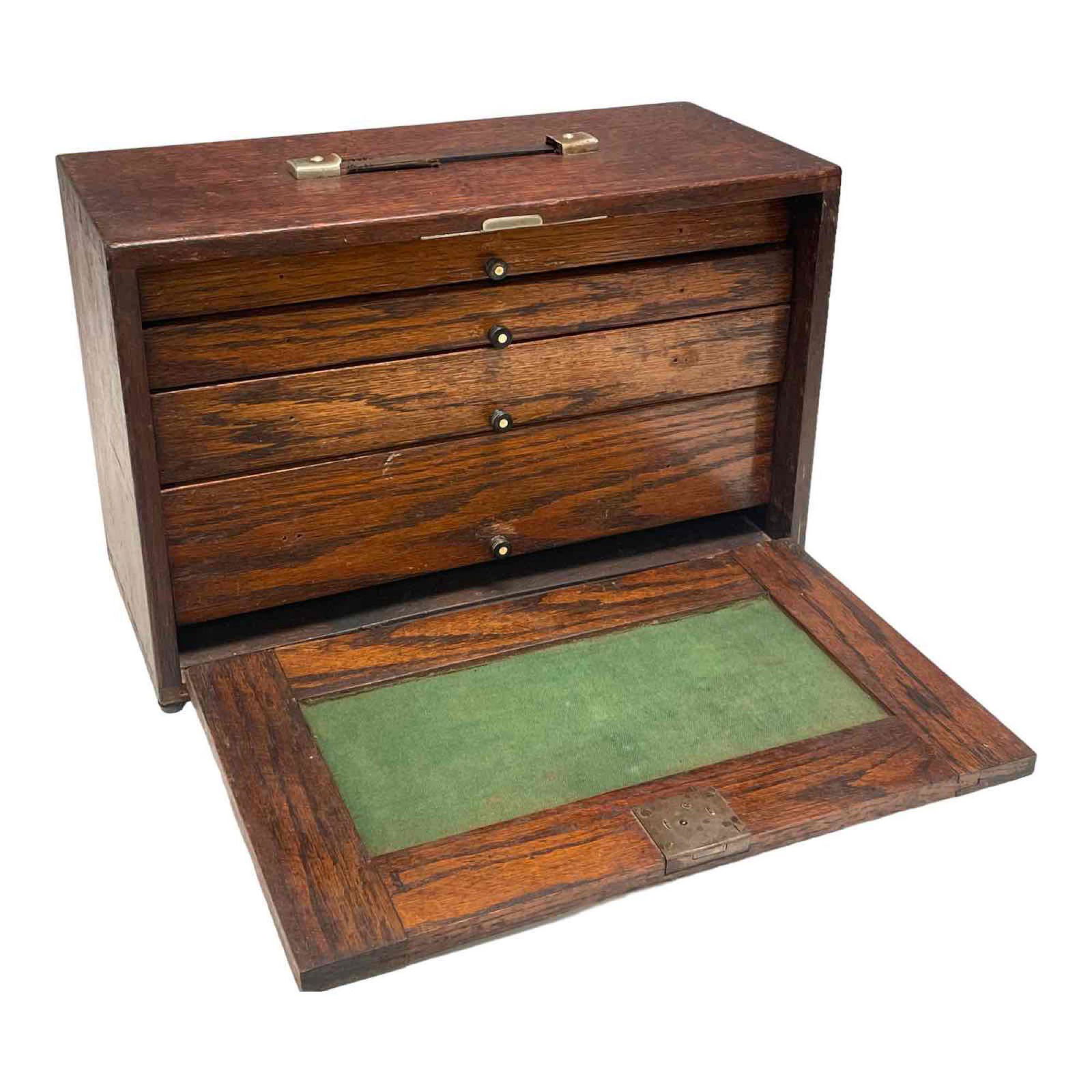 Antique American Oak Machinist Tool Chest (1 of 15)