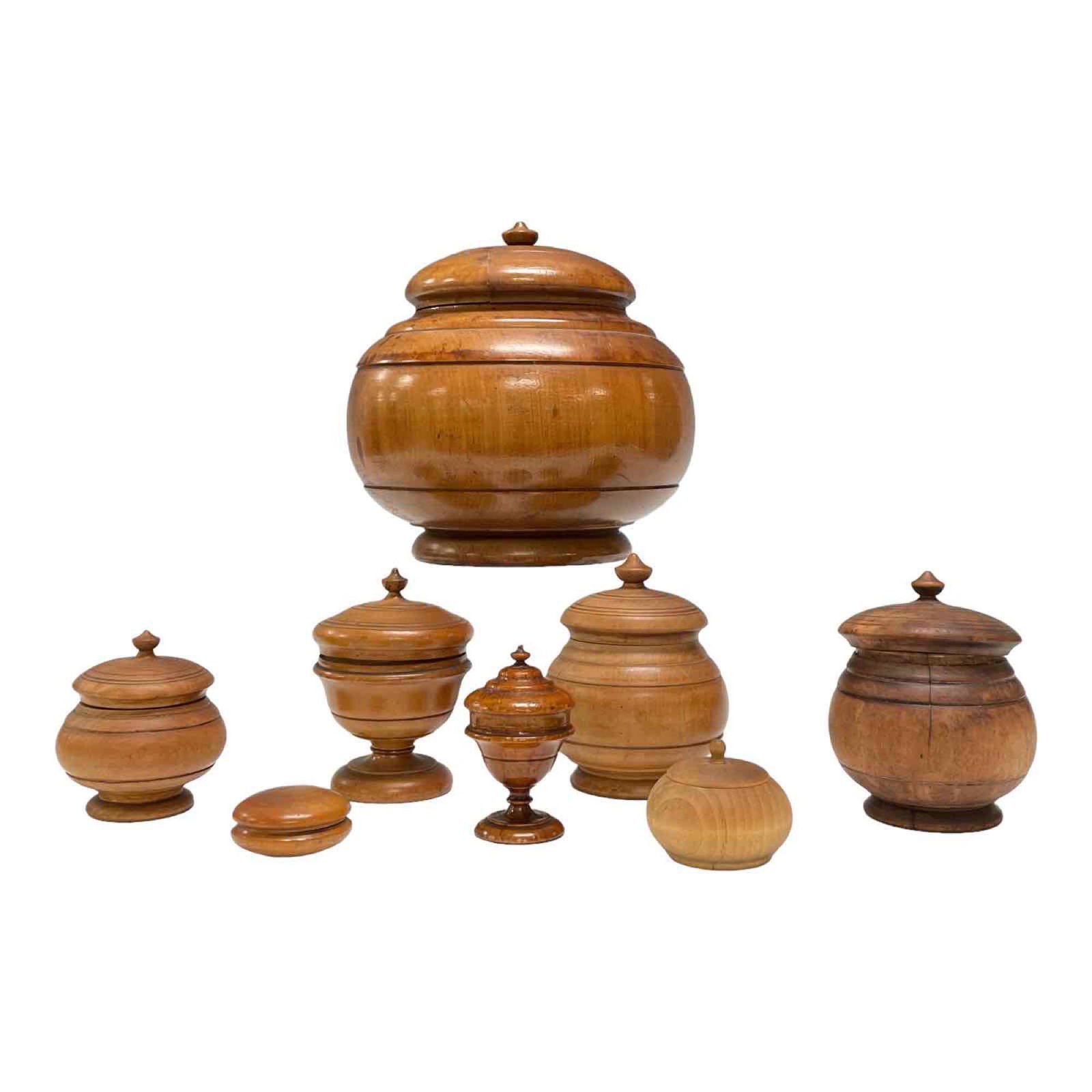 Group of Eight (8) Country Antique Treenware Pieces (1 of 20)