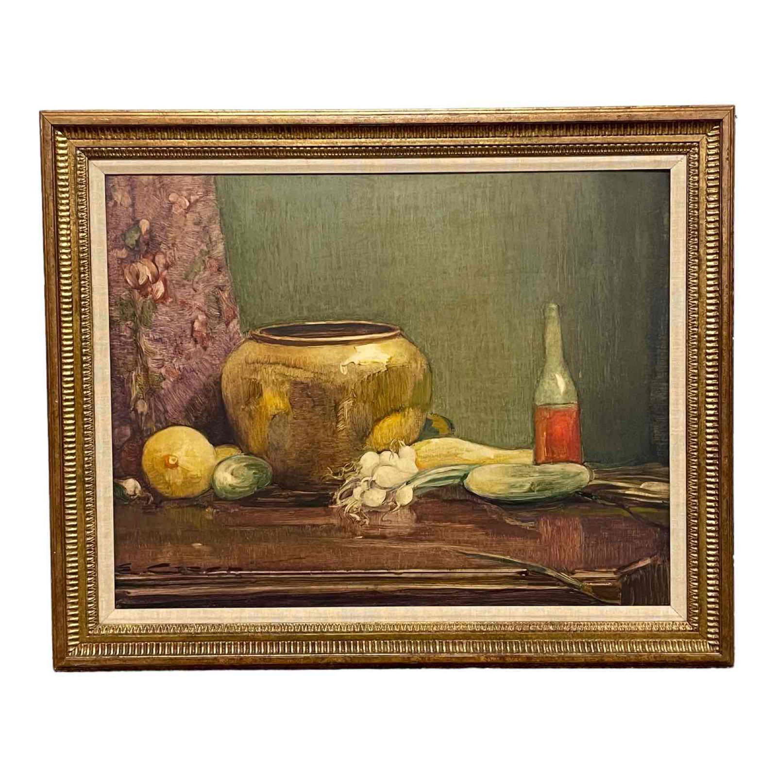 Ettore Caser (Italian 188-1944) Oil on Canvas Still Life (1 of 16)