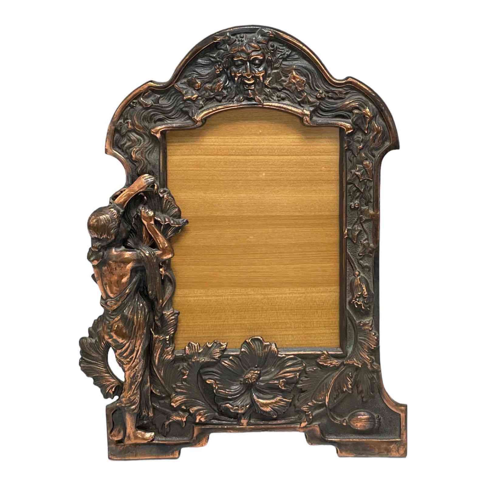 Art Nouveau Cast Iron Frame with Copper Finish (1 of 10)