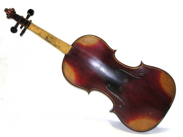 Russian Style Vintage Full Size Violin With Case: Condition good needs restored, well worth the effort. Two tone stain finish. L.O.B. 14''