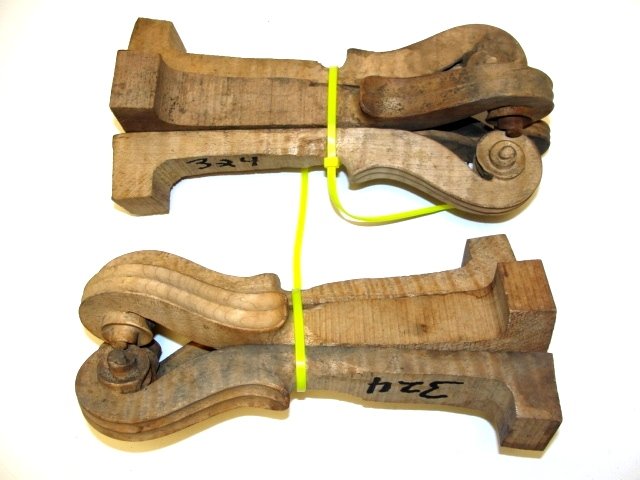 Lot Of Violin Neck Scrolls: Condition good usable wood.