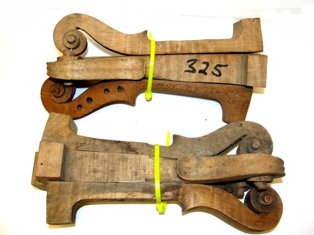 Lot Of Violin Neck Scrolls: Condition good usable wood.