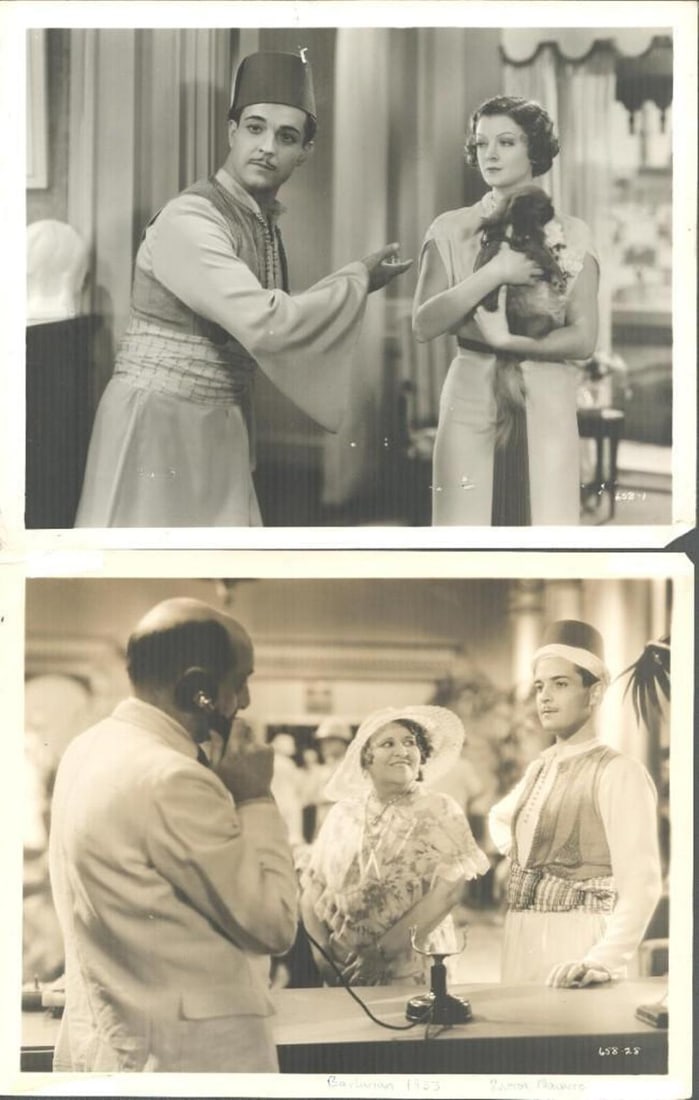 Myrna Loy - The Barbarian - original stills: 1933, 8x10, U.S., MGM, B condition, Qty 9 With Ramon Navarro Romance
