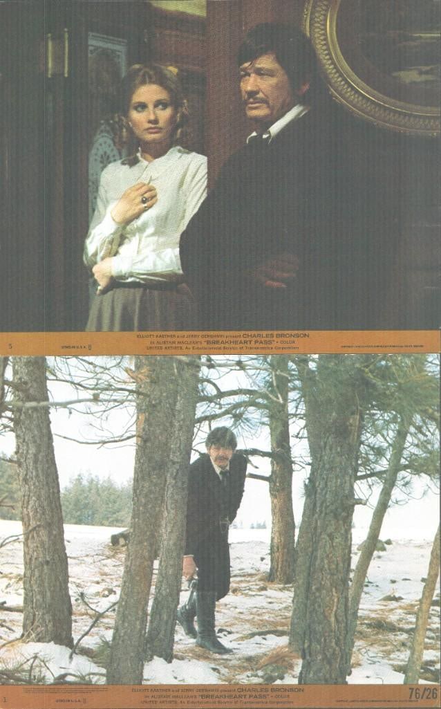 Charles Bronson - Breakheart Pass - original stills: 1976, 8x10, U.S., United Artists, B+ condition, Qty 17 (2 color) With Jill Ireland, Ben Johnson, Richard Crenna Western