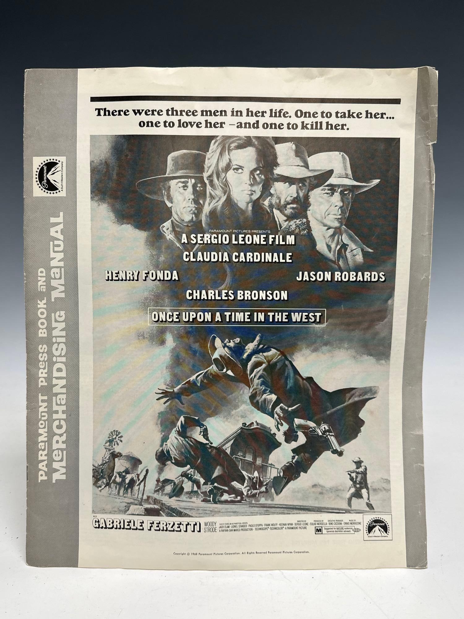 Once Upon a Time in the West - pressbook: 1968, 12x15, U.S., Paramount, B+ condition, 10 pages With Henry Fonda, Claudia Cardinale, Jason Robards, Charles Bronson Western