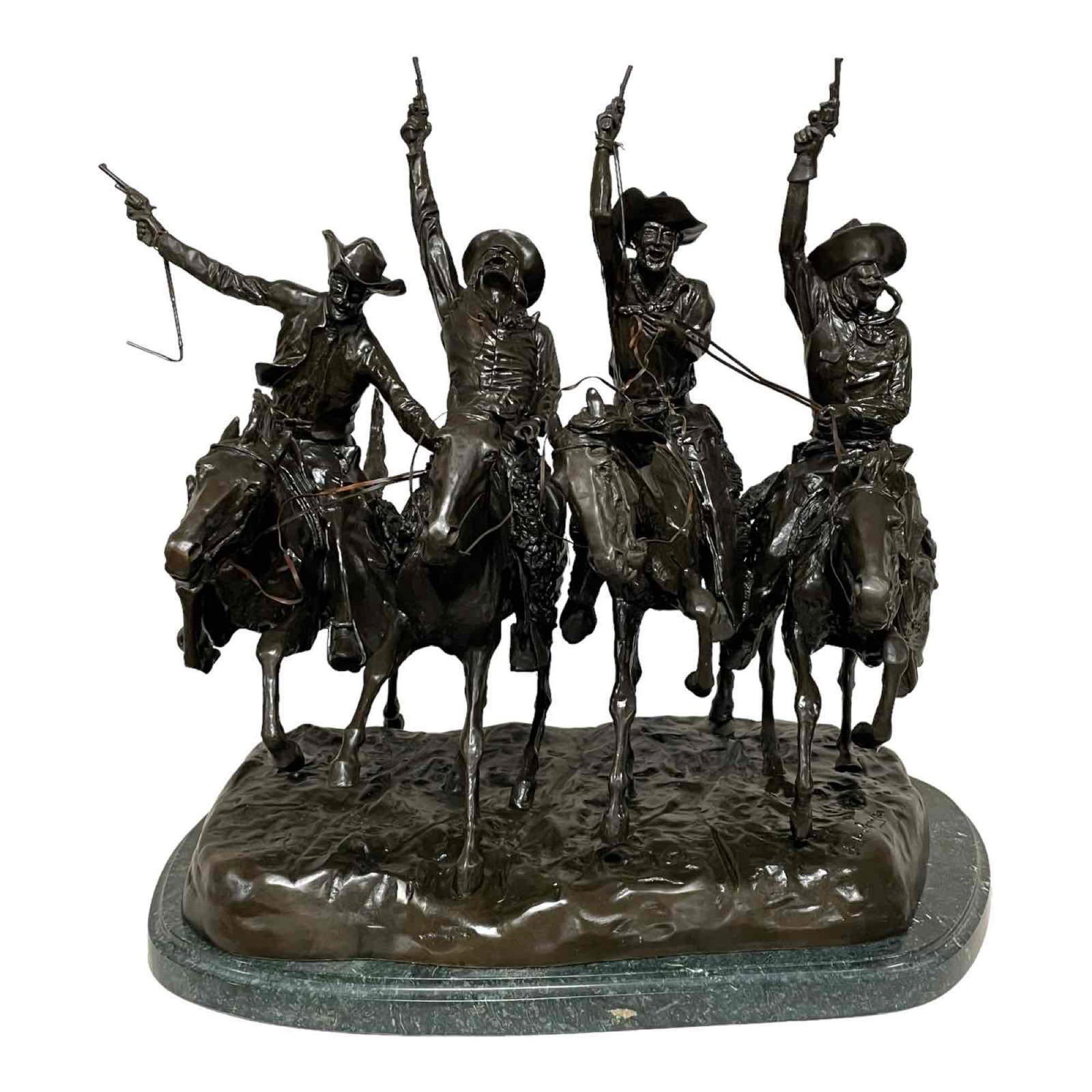 Frederic Remington Bronze - Coming Through the Rye (1 of 20)