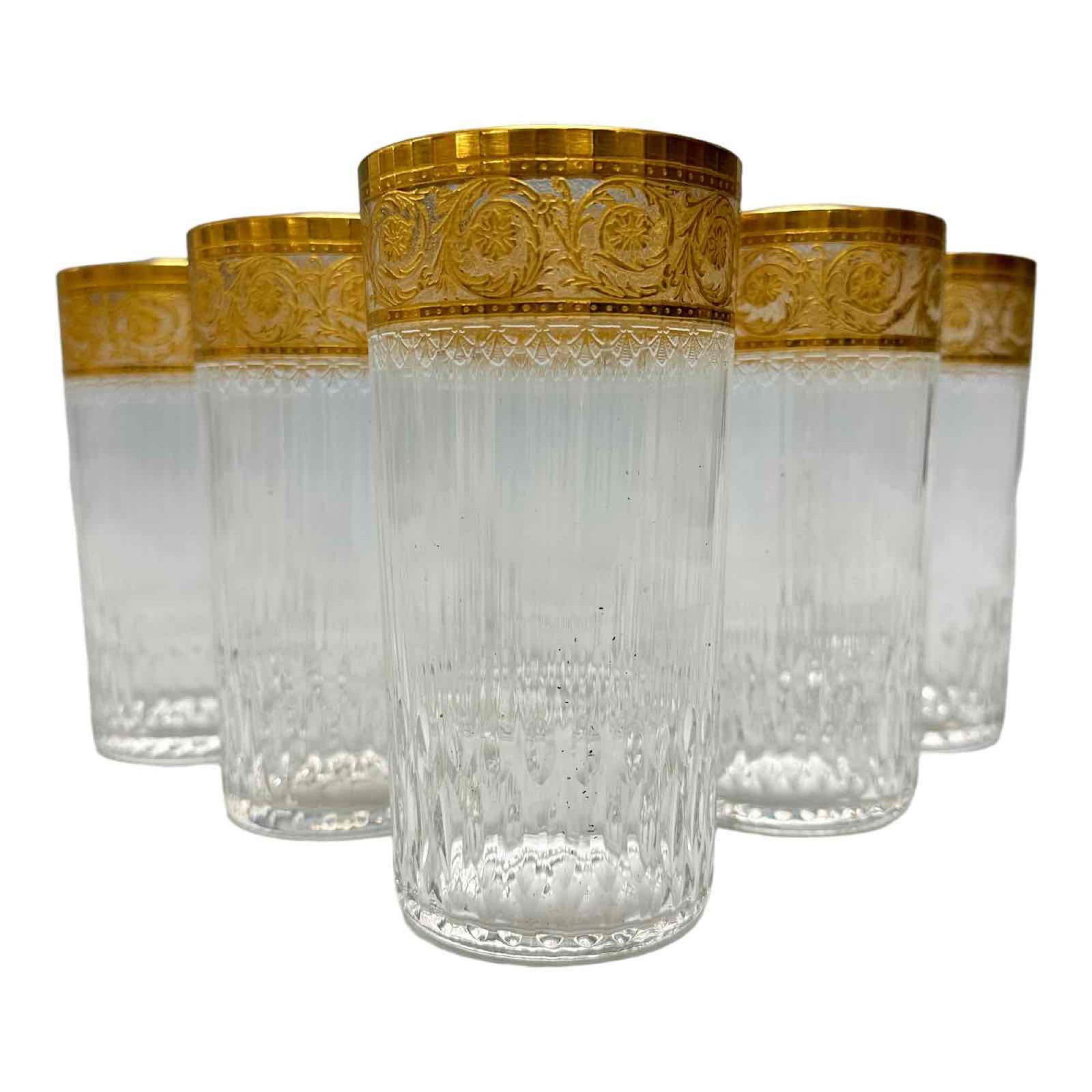 (6) St. Louis "Thistle" Pattern French Water / Highball Glasses (1 of 20)