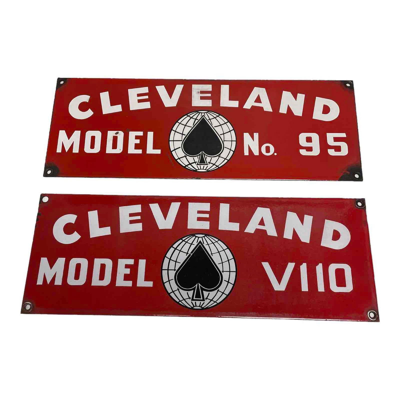 Two (2) CLEVELAND Equipment Porcelain SS Signs Models 95 and V110 (1 of 19)