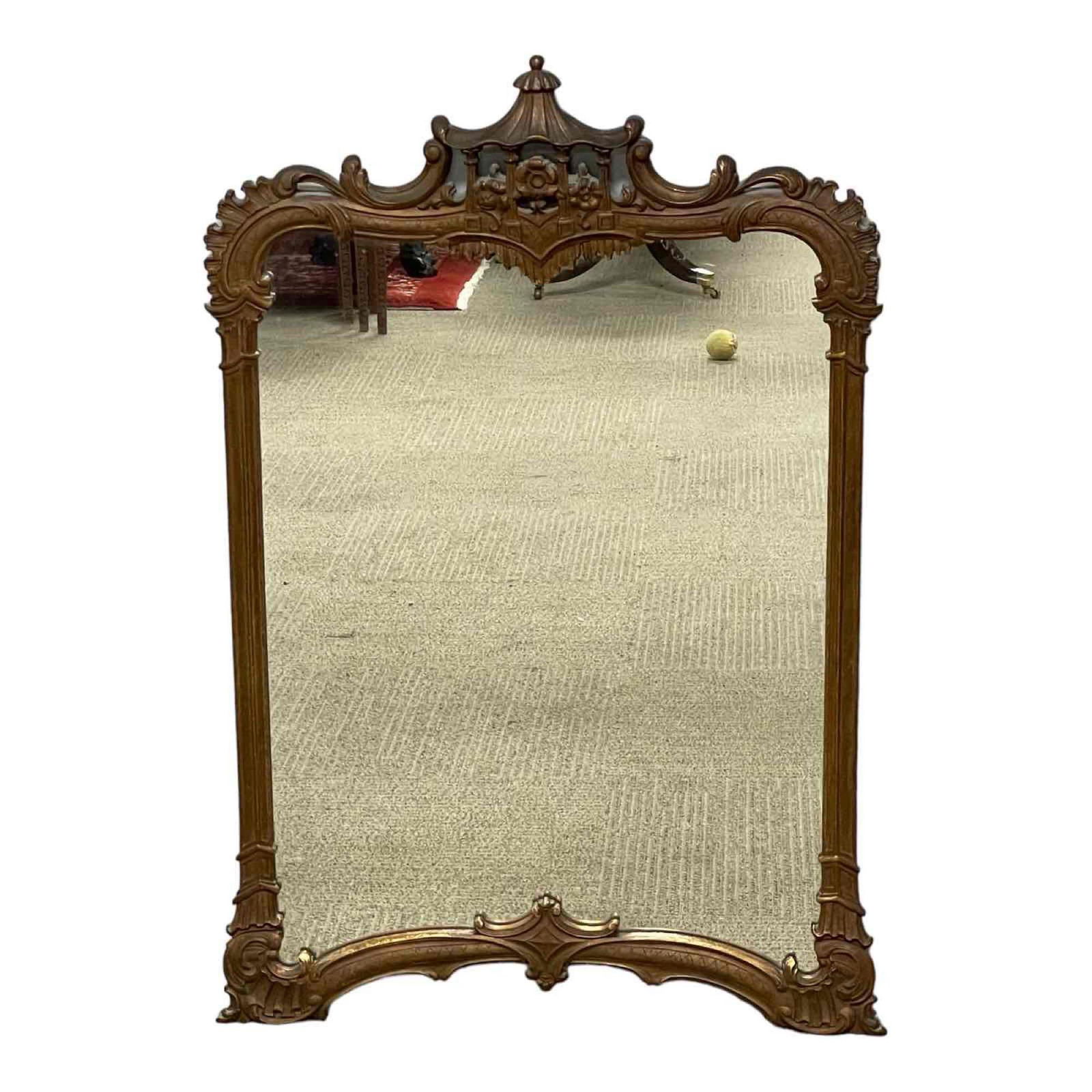 Kittinger Pagoda Crest Gilt Mirror Auction