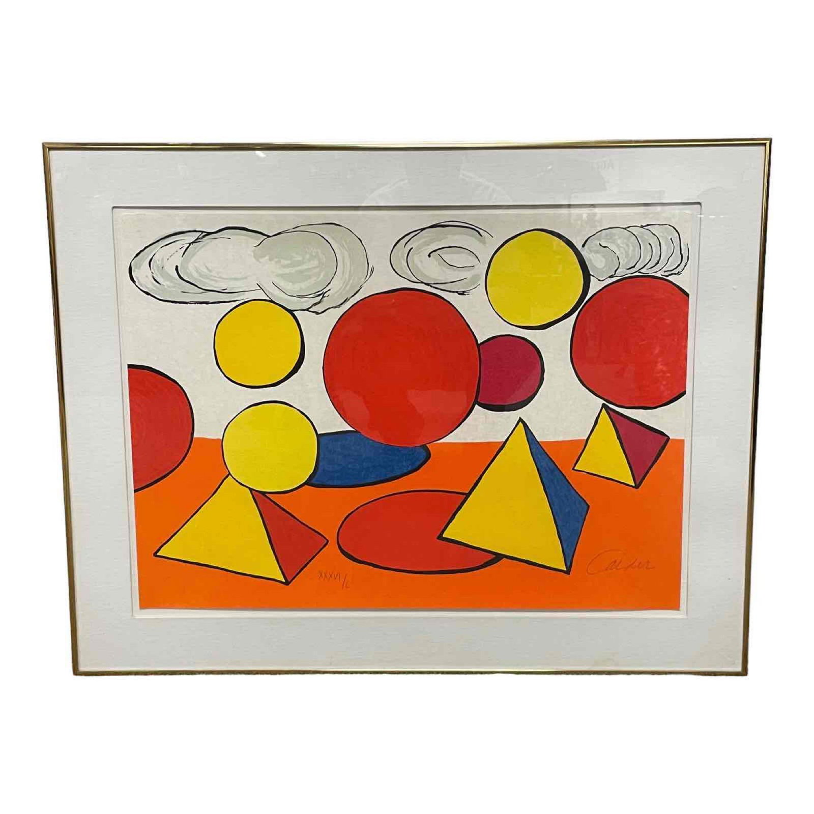 Framed Lithograph after Alexander Calder (1898-1976); La Piege (1 of 17)