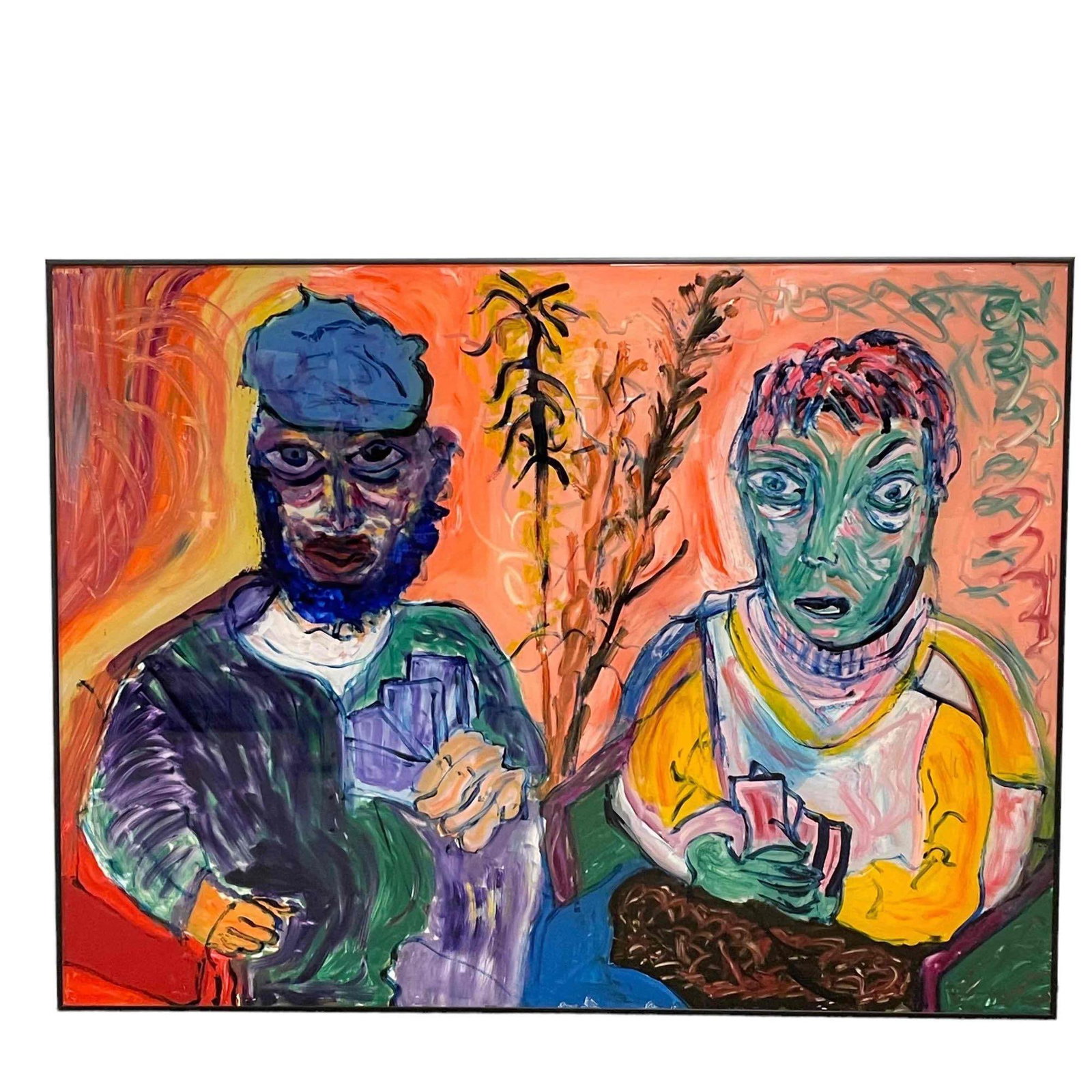 20th c. Sid Rheuban Reverse Oil on Plexiglass (1 of 20)