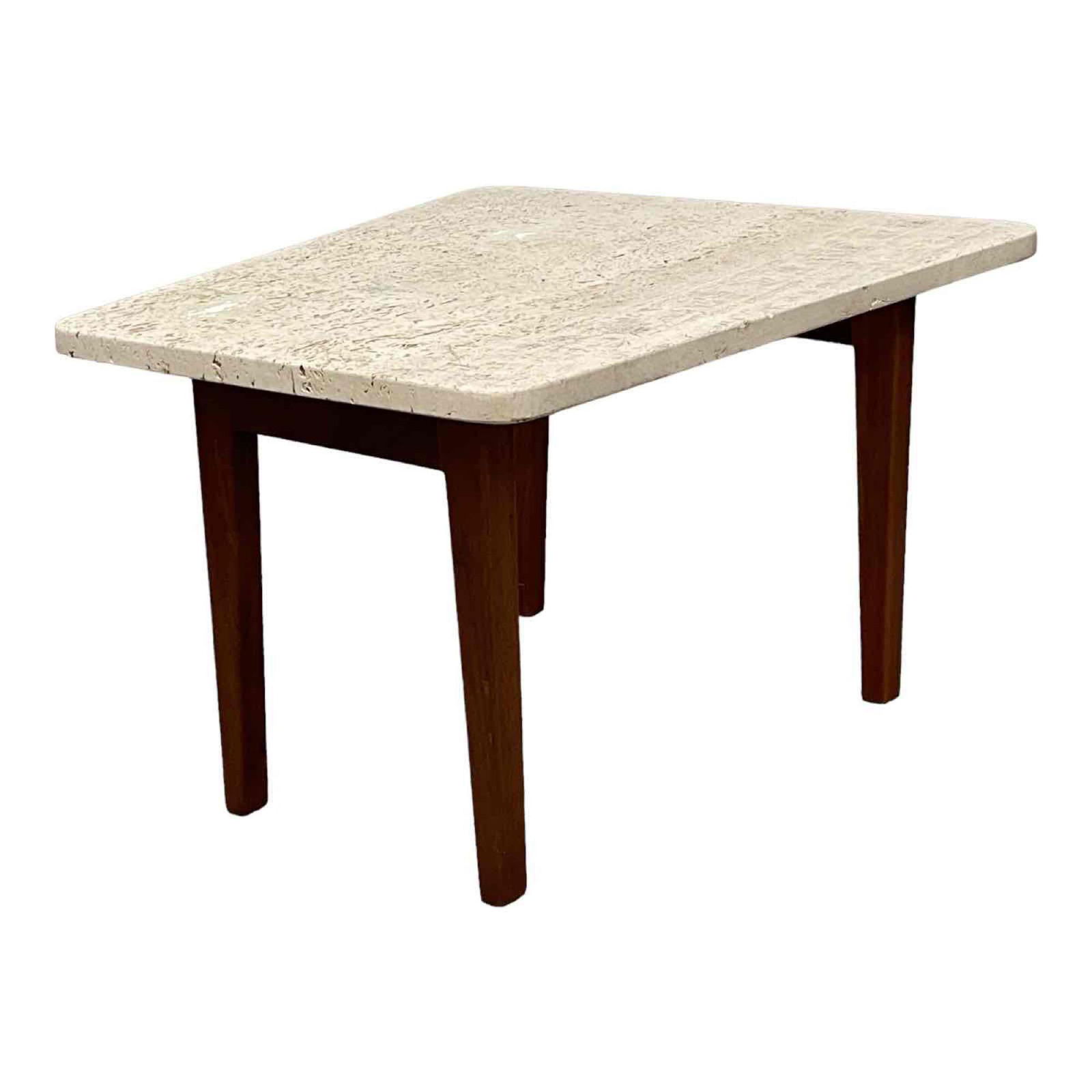 1969 Arden Riddle Travertine Top End Table (1 of 13)