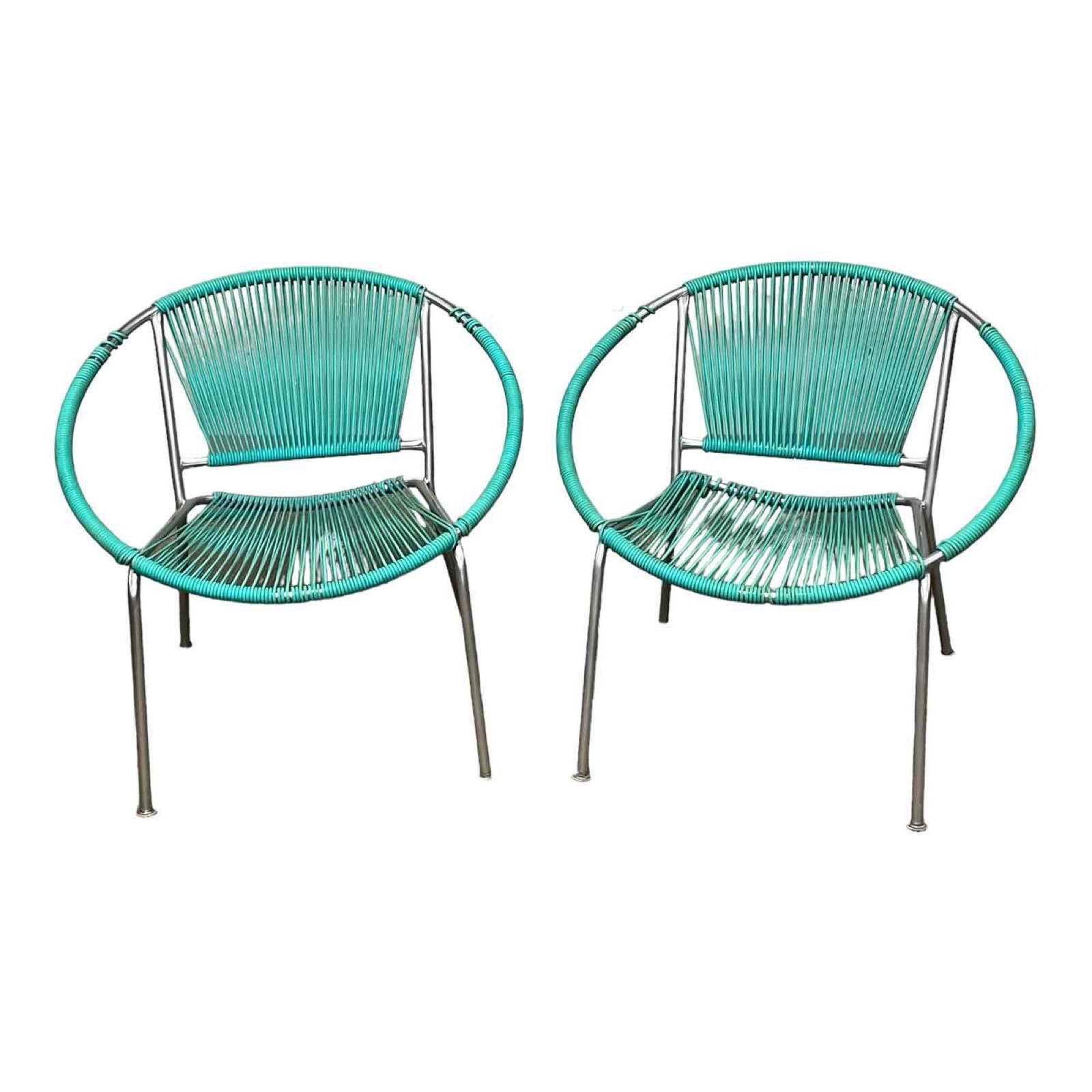 Pair of 1960's Mid Century Ames Spaghetti Hoop Chairs (1 of 20)