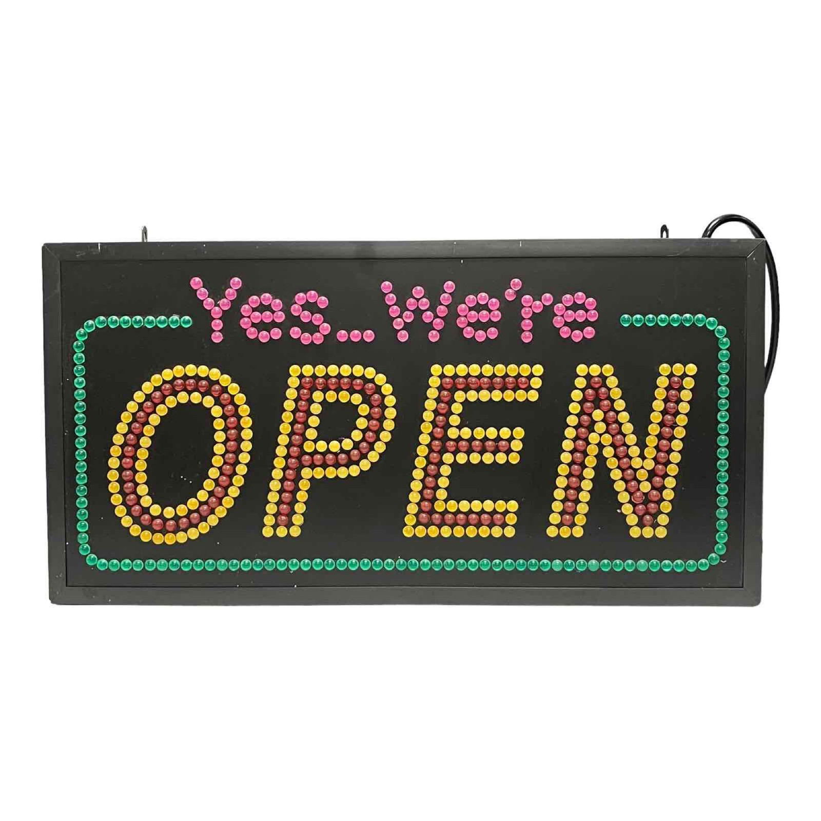 Yes We"re OPEN Lighted Window Sign (1 of 18)