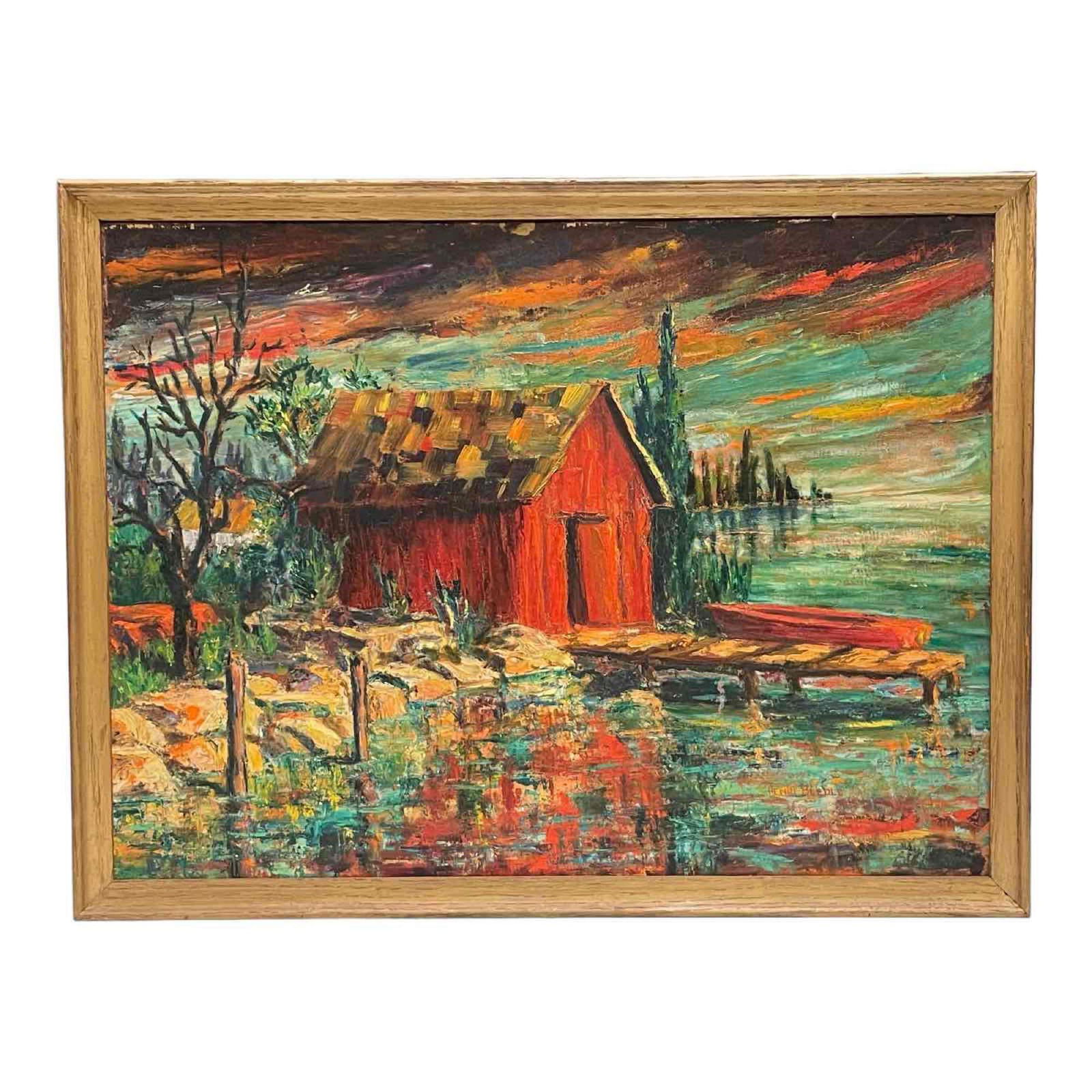 Mid 20th Century Abstract by HENRI BEEDLE Oil on Board (1 of 12)