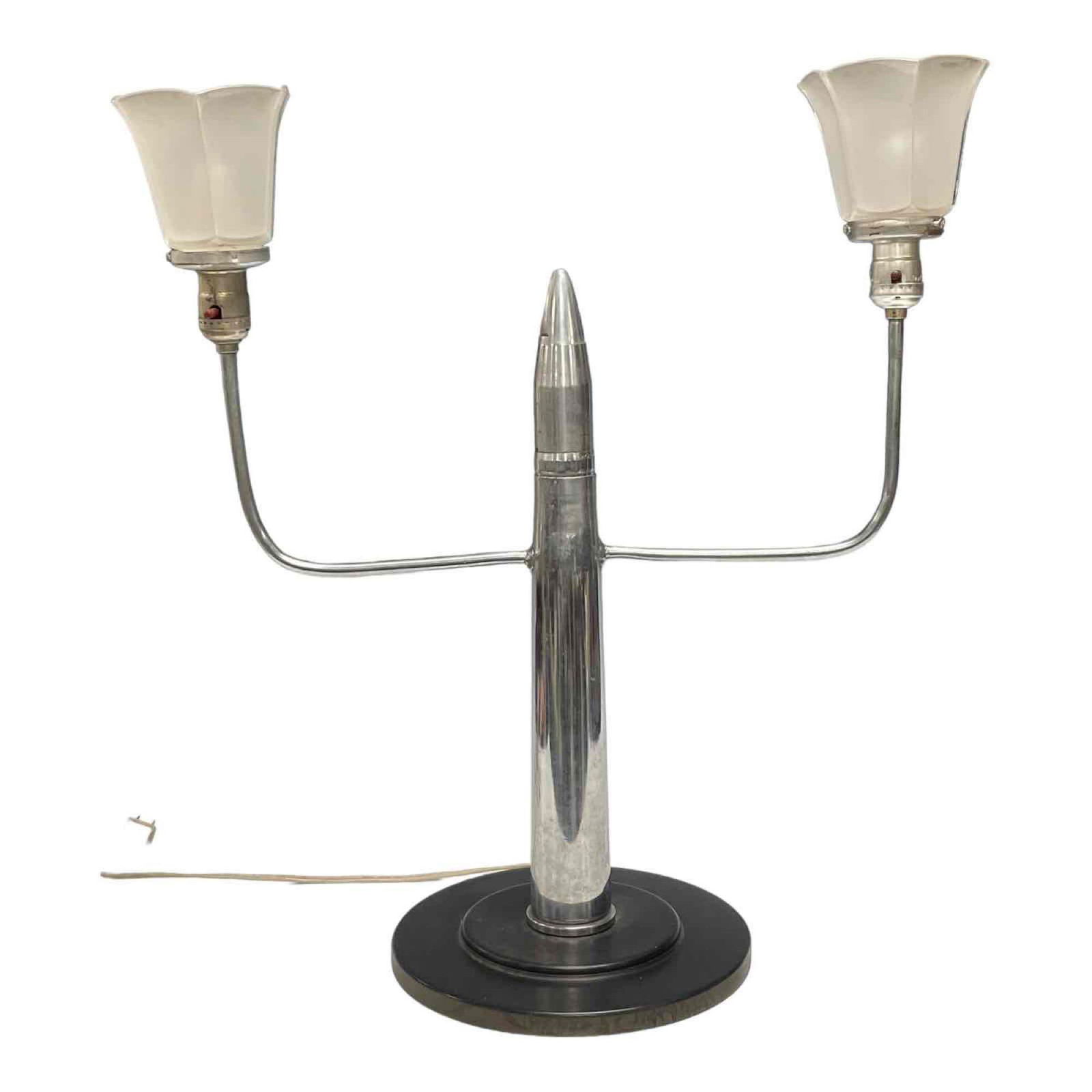 Mid Century Modern TRENCH ART Style Lamp (1 of 15)