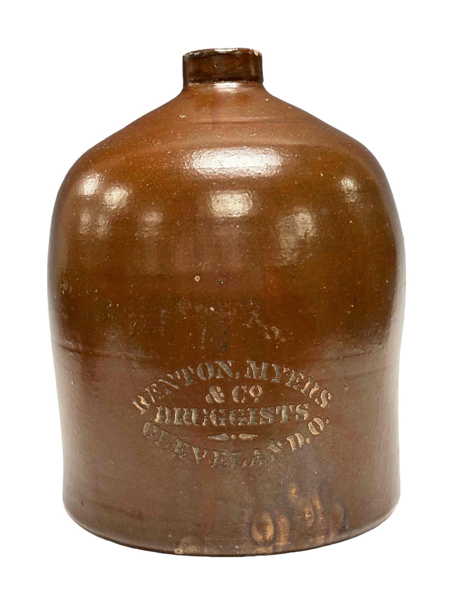 Benton Myers and Co Stoneware Druggist Liquor Jug (1 of 13)