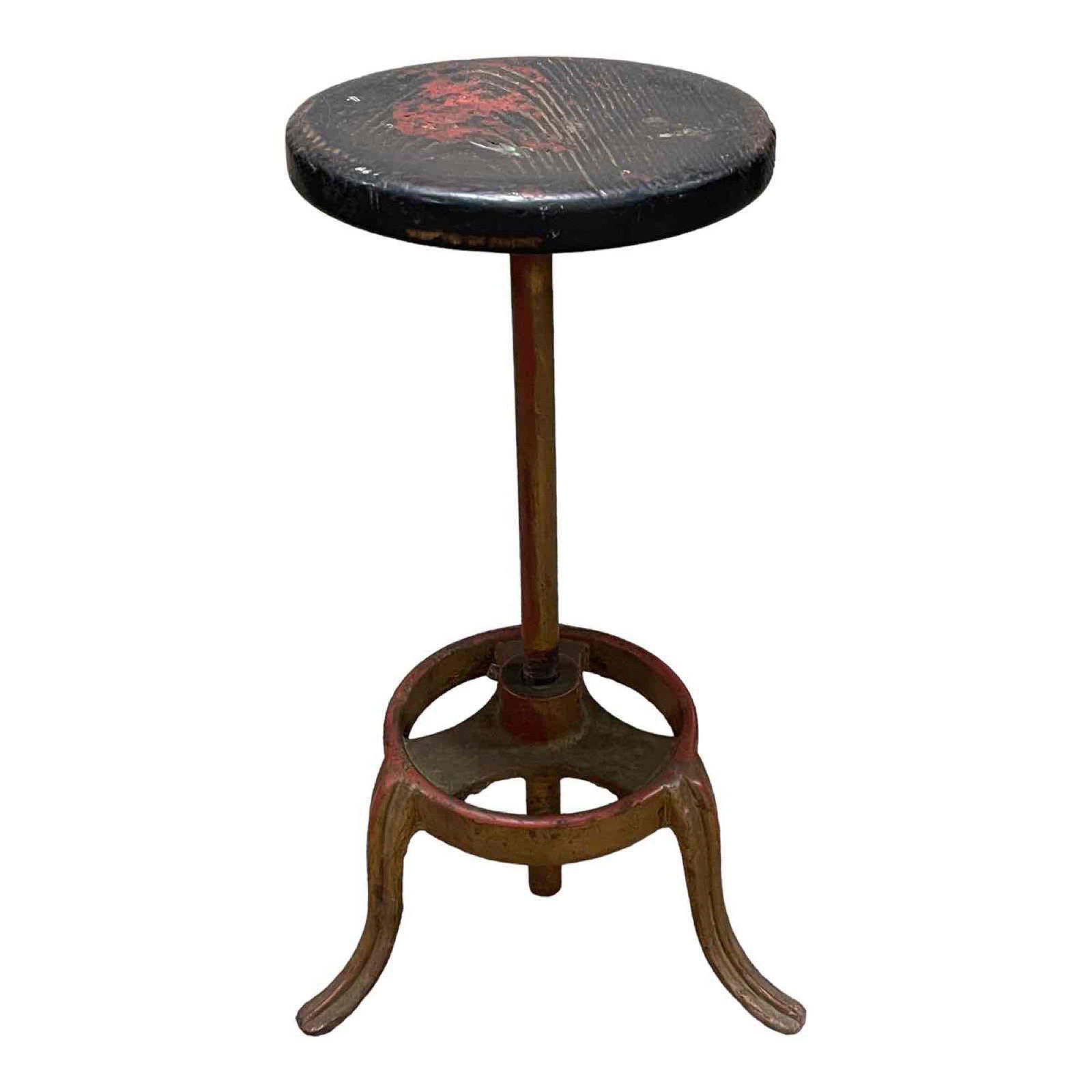 Early American Industrial Work Stool (1 of 16)