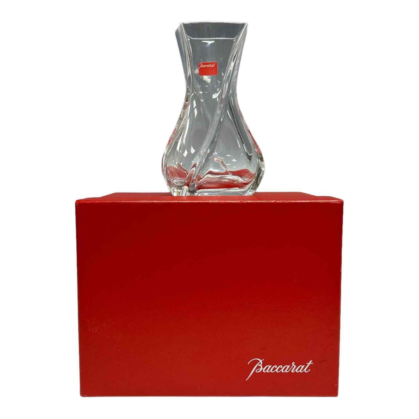 French Crystal Baccarat Serpentine Vase w Box (1 of 13)