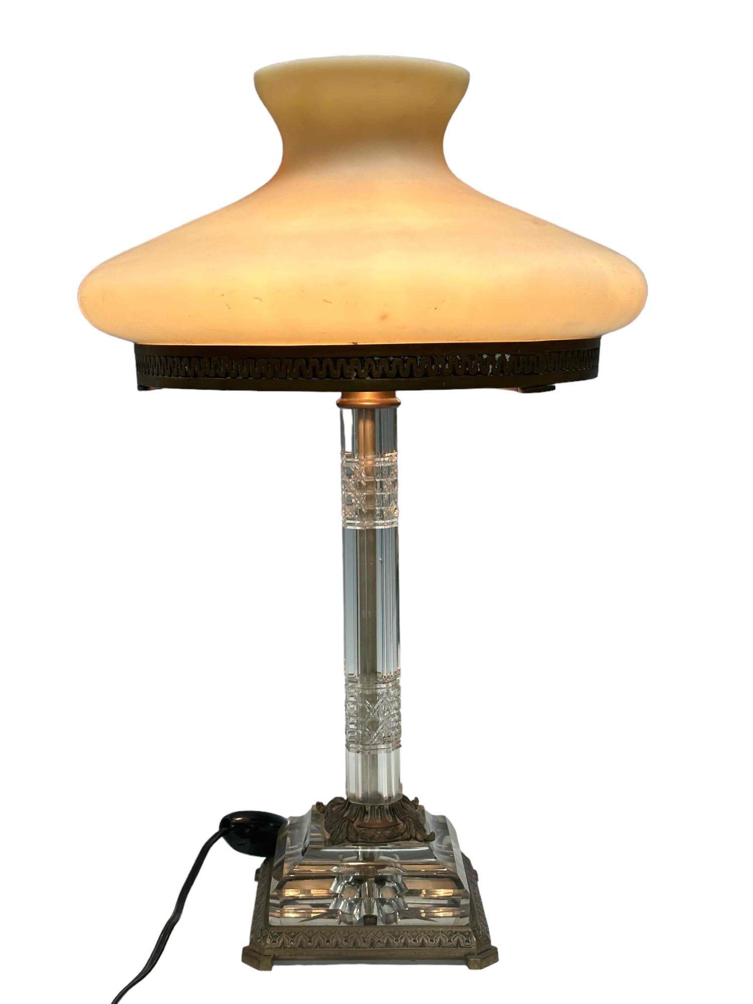 Bronze and Crystal French Empire Style Lamp (1 of 18)