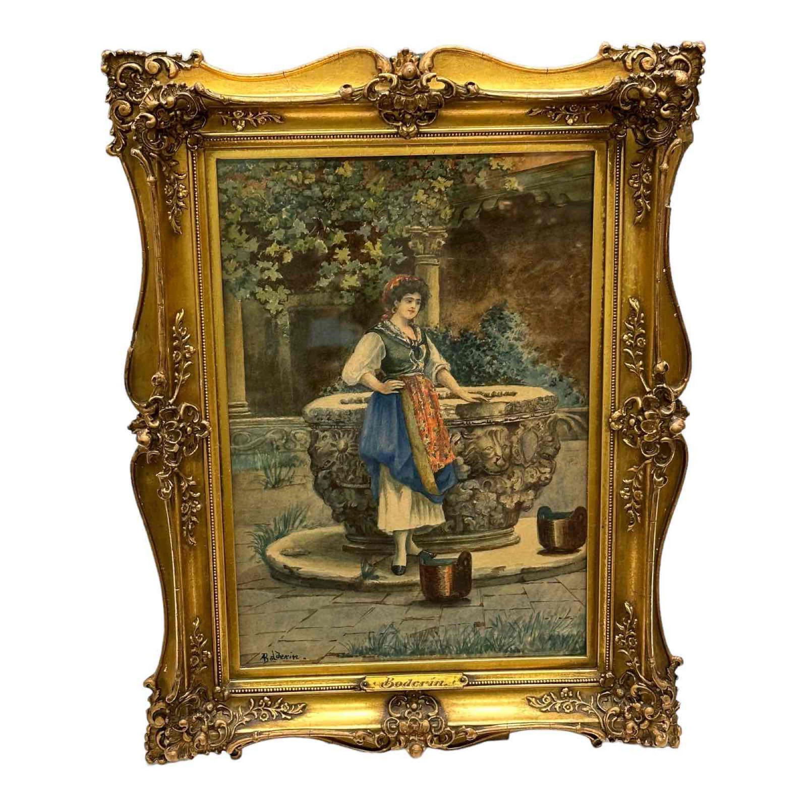 Early 20th Century Bolderin Venetian Watercolor on Paper (1 of 15)