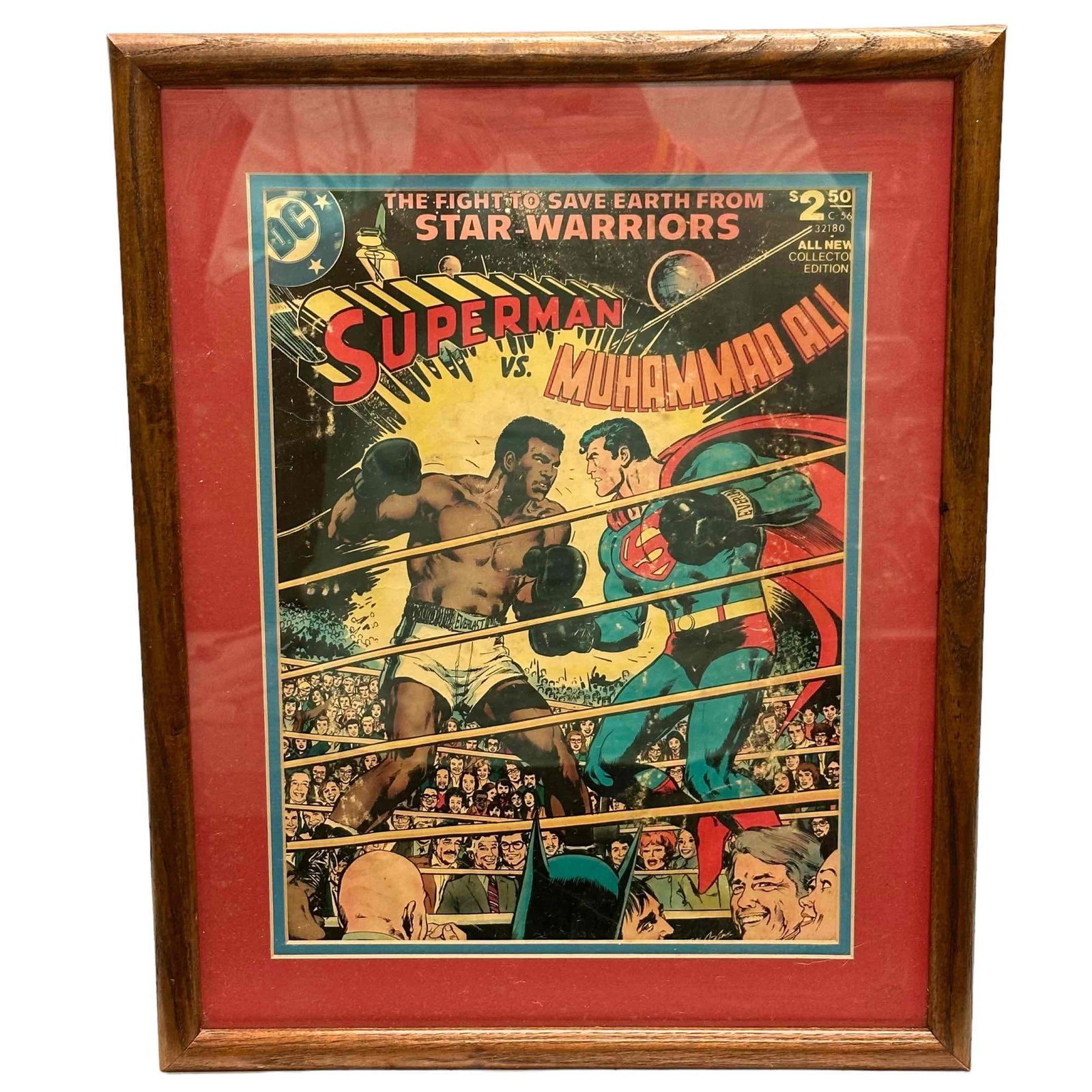 Framed 1978 Superman vs Muhammad Ali Oversize Comic Art (1 of 11)